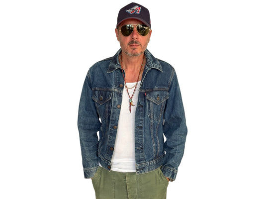 Size 38US / 48EU. Vintage Early 70s 2 pocket Levi’s Denim Jacket 70505 – Single Stitch, Made in USA