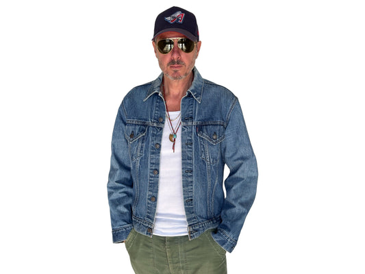 Size 42US / 52EU. Vintage 70s 2 pocket Levi’s Denim Jacket 70505 – Double Stitch, Made in USA