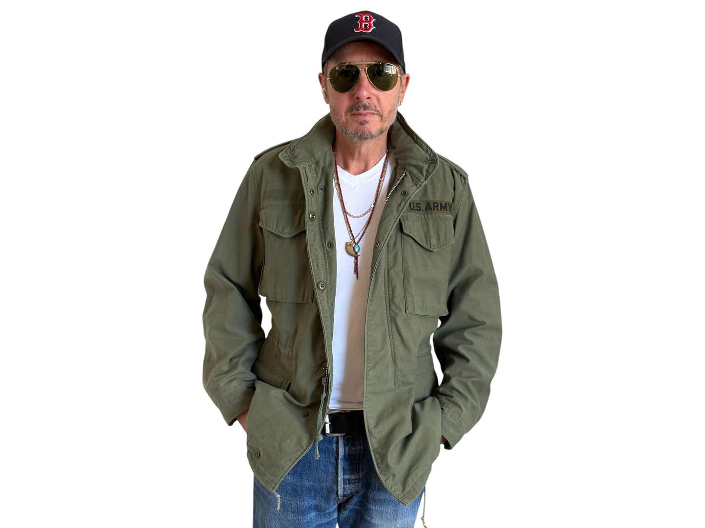 Small Long. Authentic Alpha Industries 1969 US Army M-65 Field Jacket – OG-107 – Vintage Military Issue