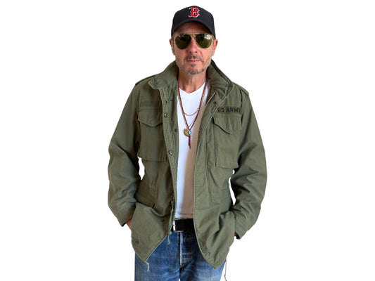 Small Long. Authentic Alpha Industries 1969 US Army M-65 Field Jacket – OG-107 – Vintage Military Issue