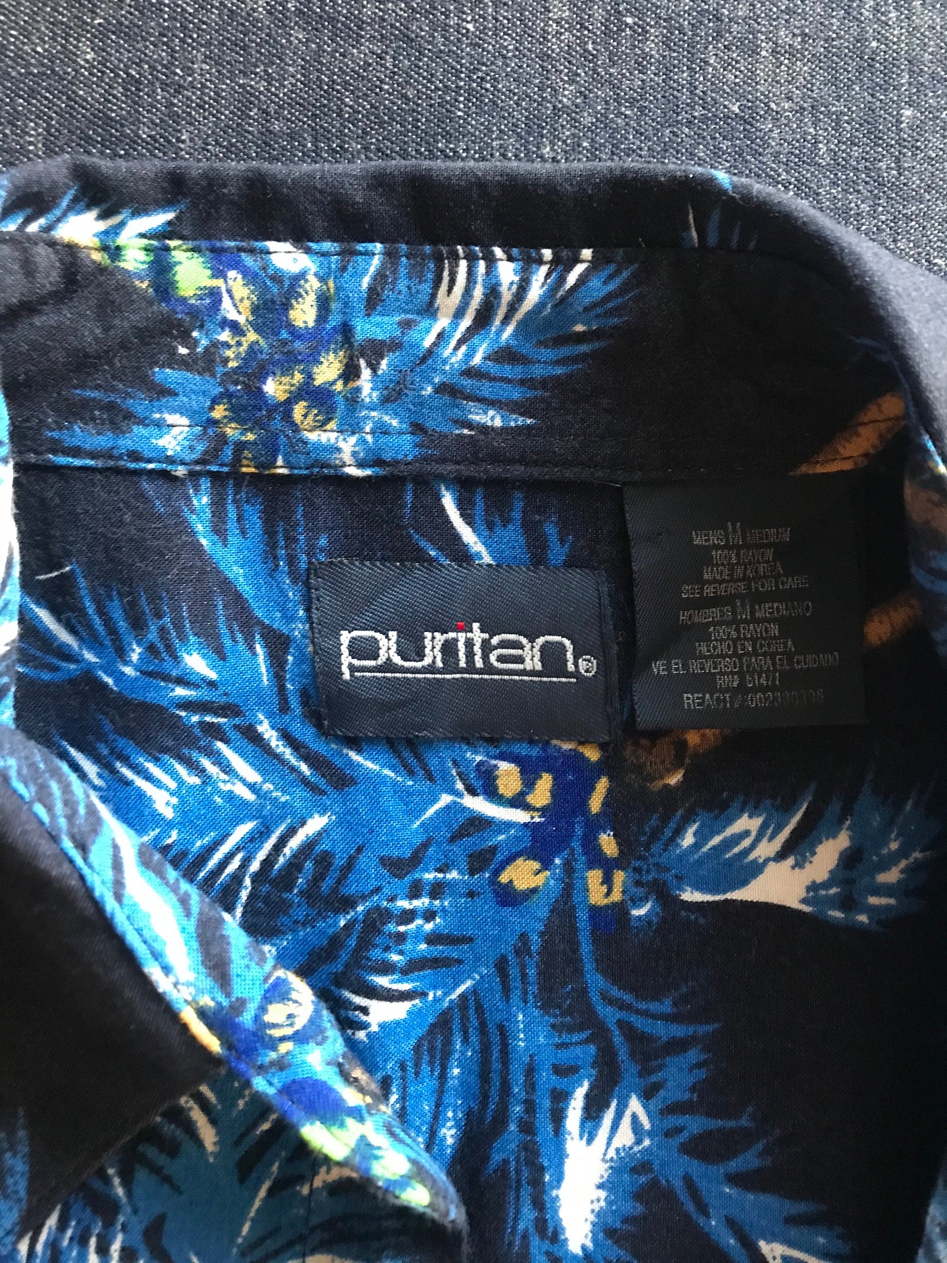 Vintage 90s Hawaiian rayon shirt by Puritan, size Medium - Authentic tropical flair and lightweight comfort for your wardrobe.