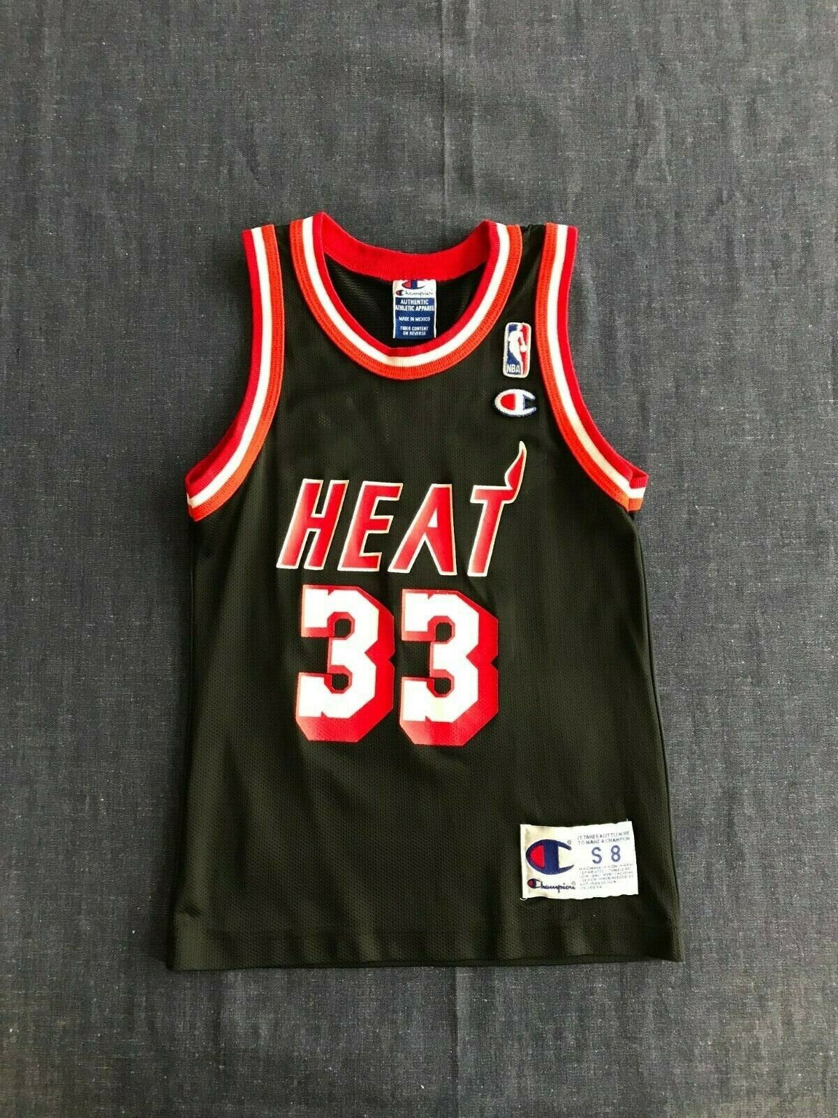 "Vintage 90s Miami Heat Alonzo Mourning Champion NBA Jersey