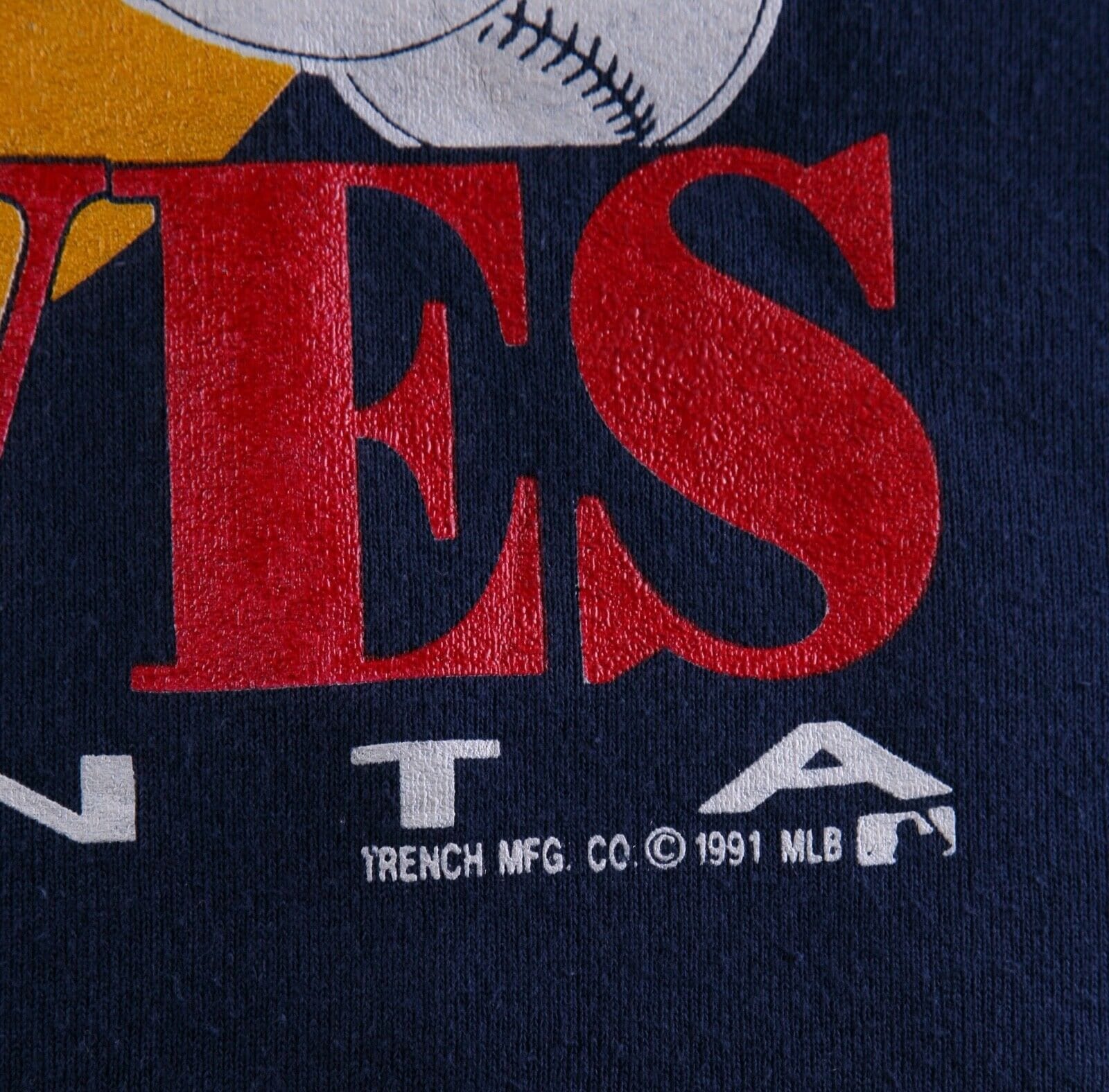 1991 Atlanta Braves World Series Vintage Sweatshirt - Size Med | Made in USA | USA Vintage BCN