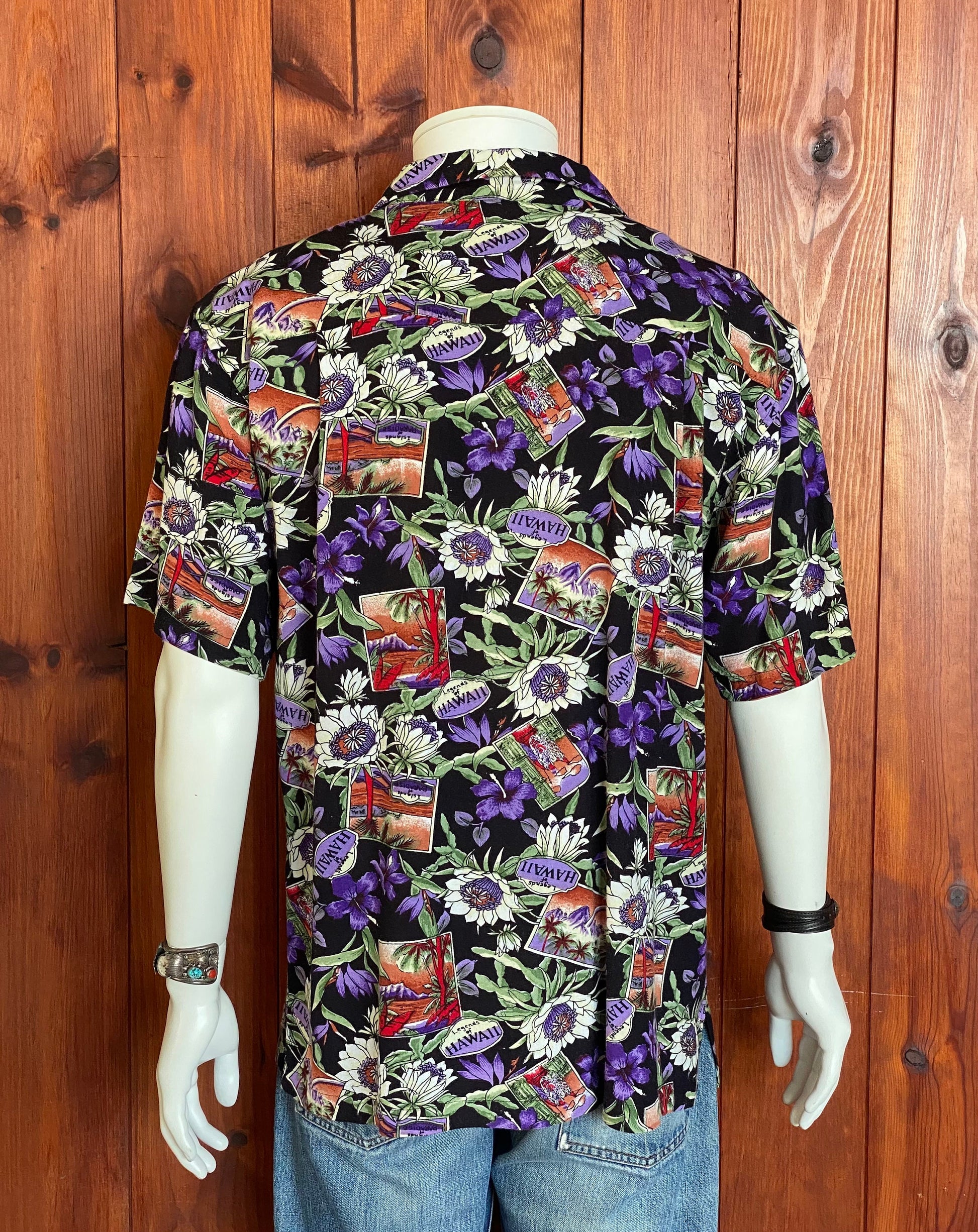 Vintage 90s Hawaiian rayon shirt by Puritan, size medium - Authentic tropical style and lightweight comfort for your wardrobe.