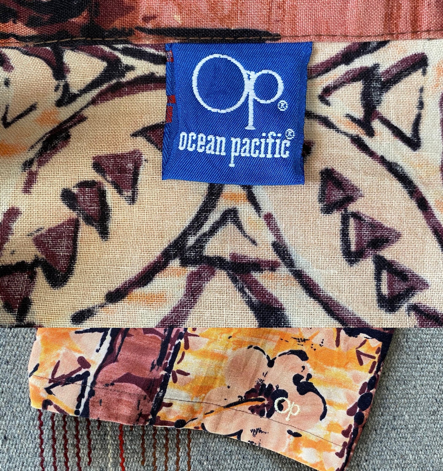 Size M. Vintage 80s Hawaiian cotton shirt made by Ocean Pacific