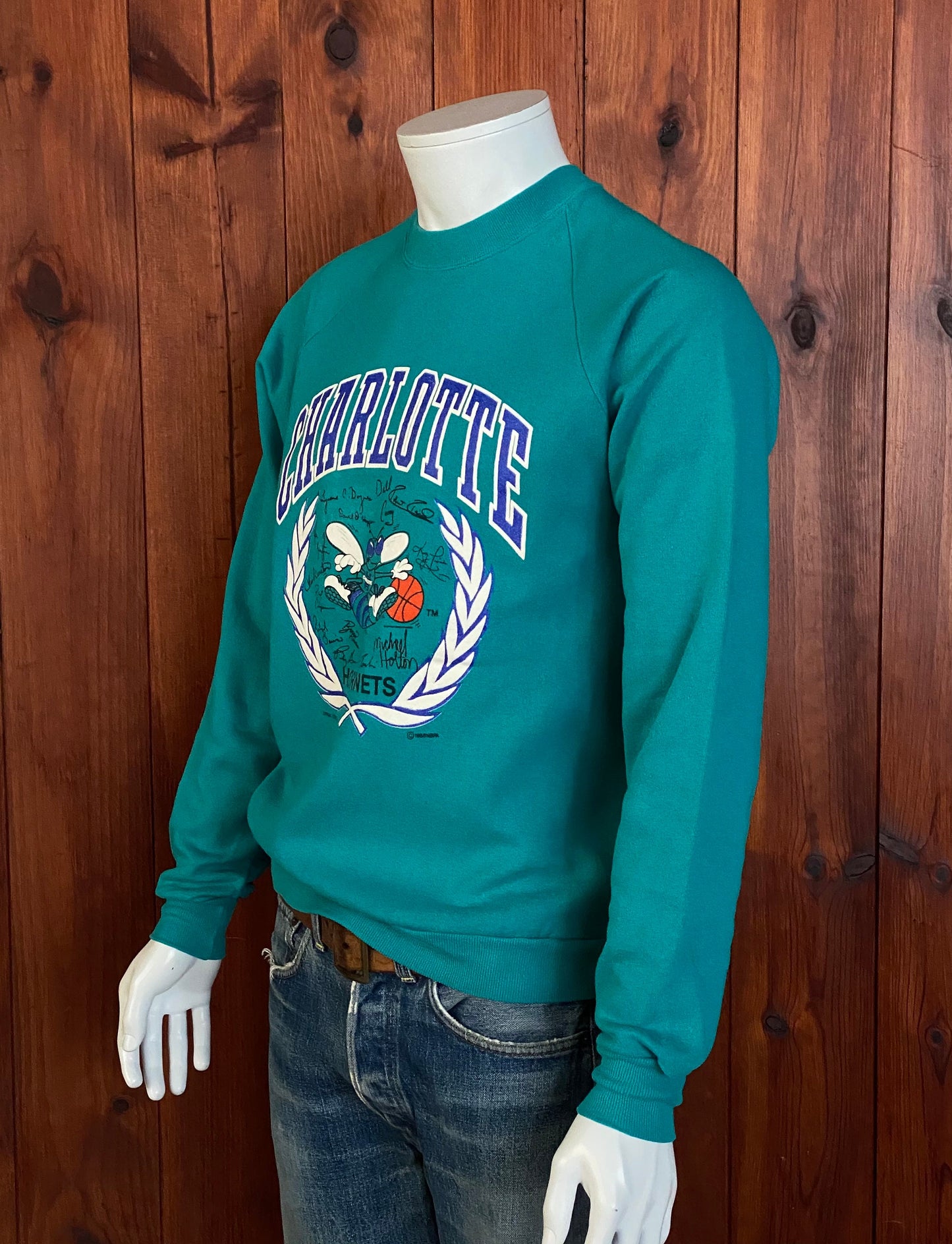 Vintage 80s Charlotte NBA Sweatshirt - Size L | Made in USA by Jerzees