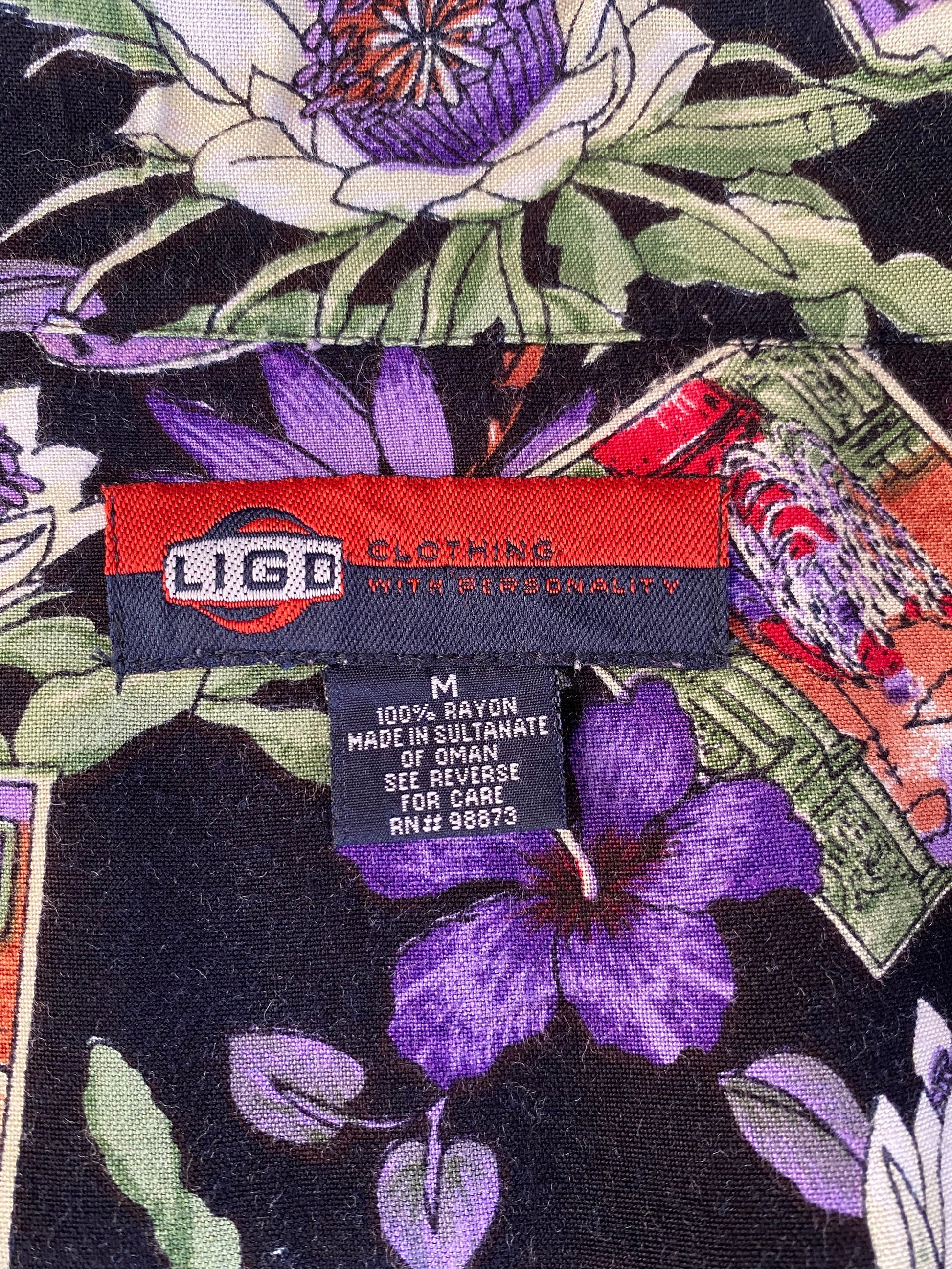 Vintage 90s Hawaiian rayon shirt by Puritan, size medium - Authentic tropical style and lightweight comfort for your wardrobe.
