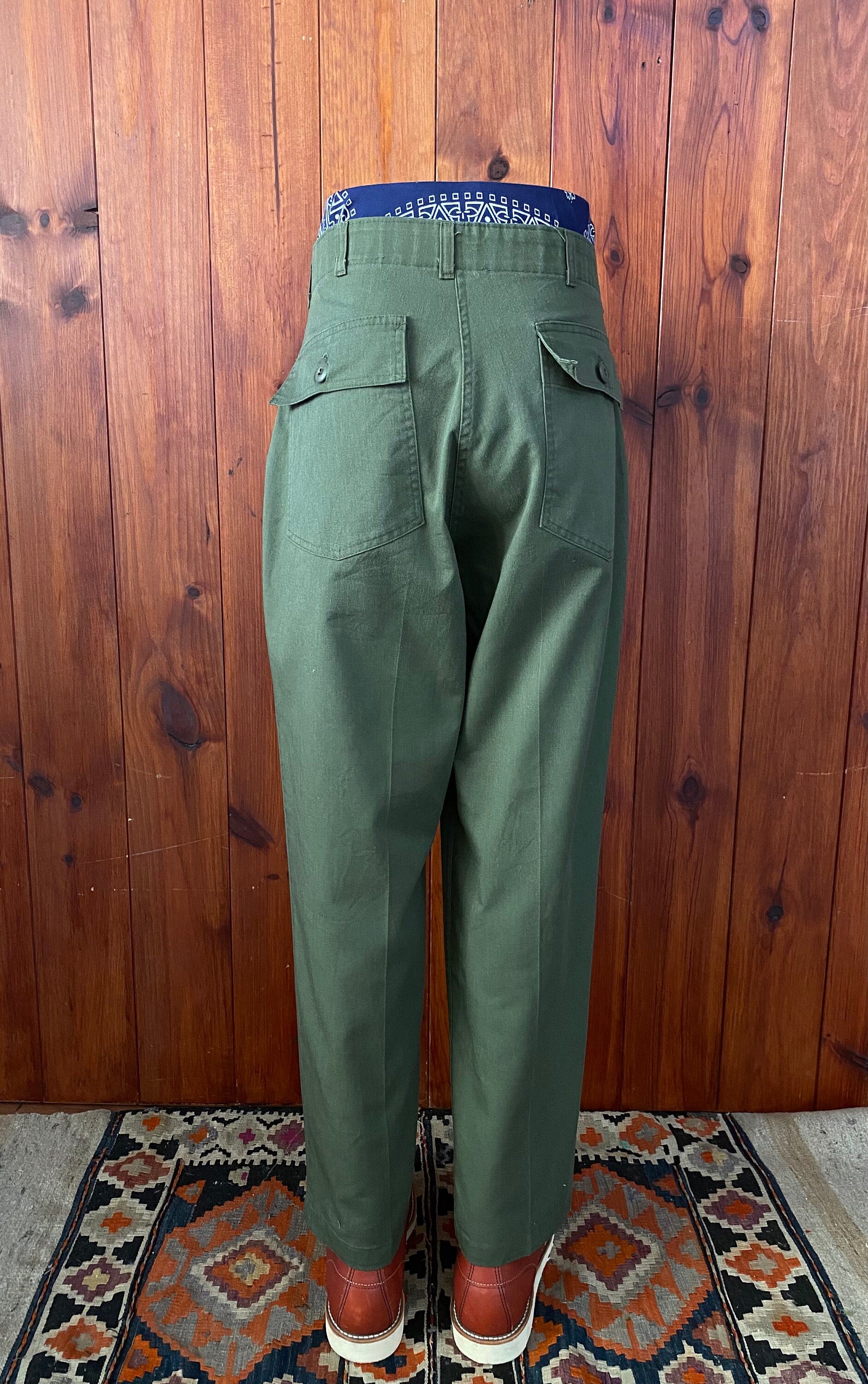 Authentic Vintage 1987 US Army OG-507 Fatigue Pants 32X29 | Classic Military Wear