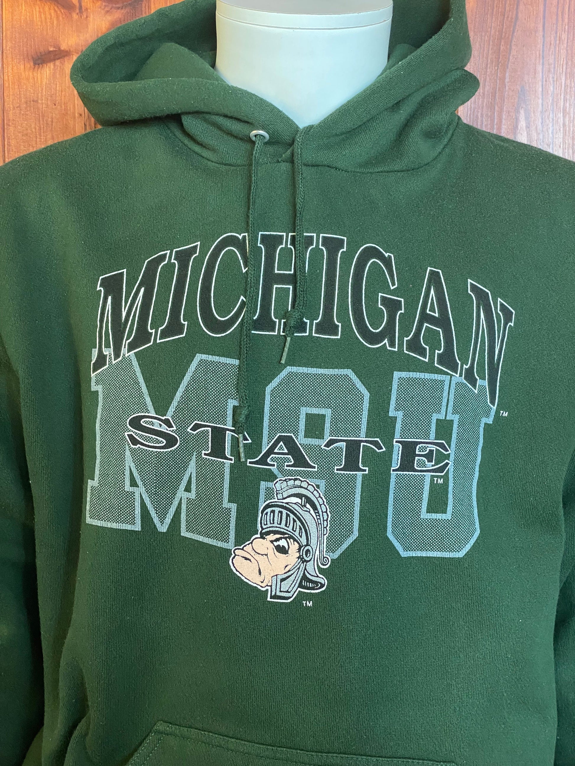 Size L. Michigan state vintage hooded sweatshirt. Made In USA