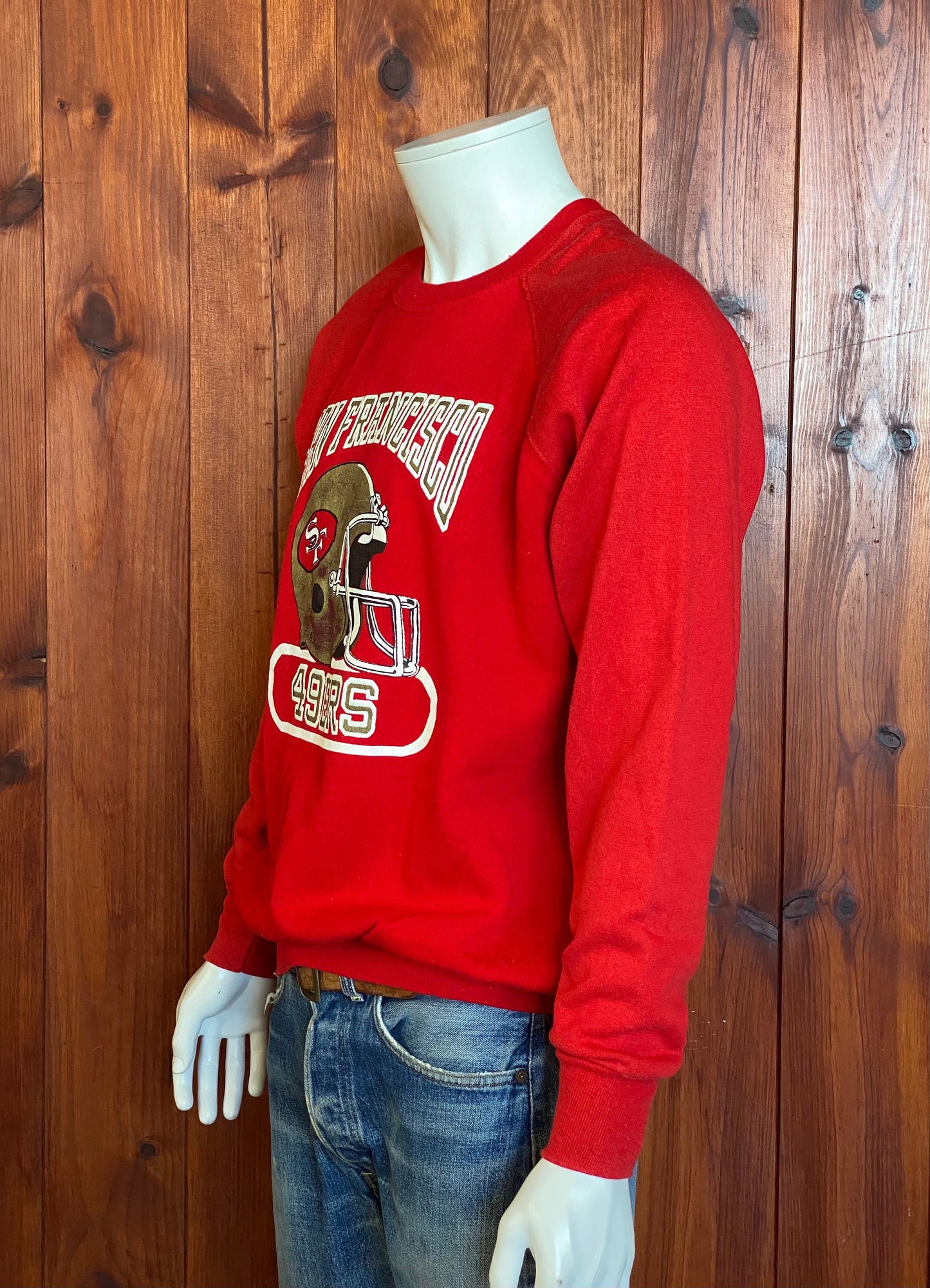 Size L. 50/50  Raglan Sleeve San Fransisco 49ERS 80s vintage sweatshirt