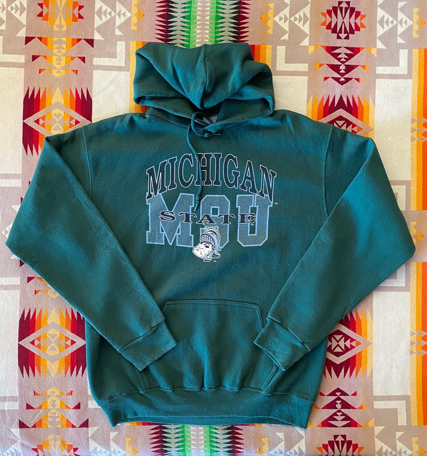 Size L. Michigan state vintage hooded sweatshirt. Made In USA