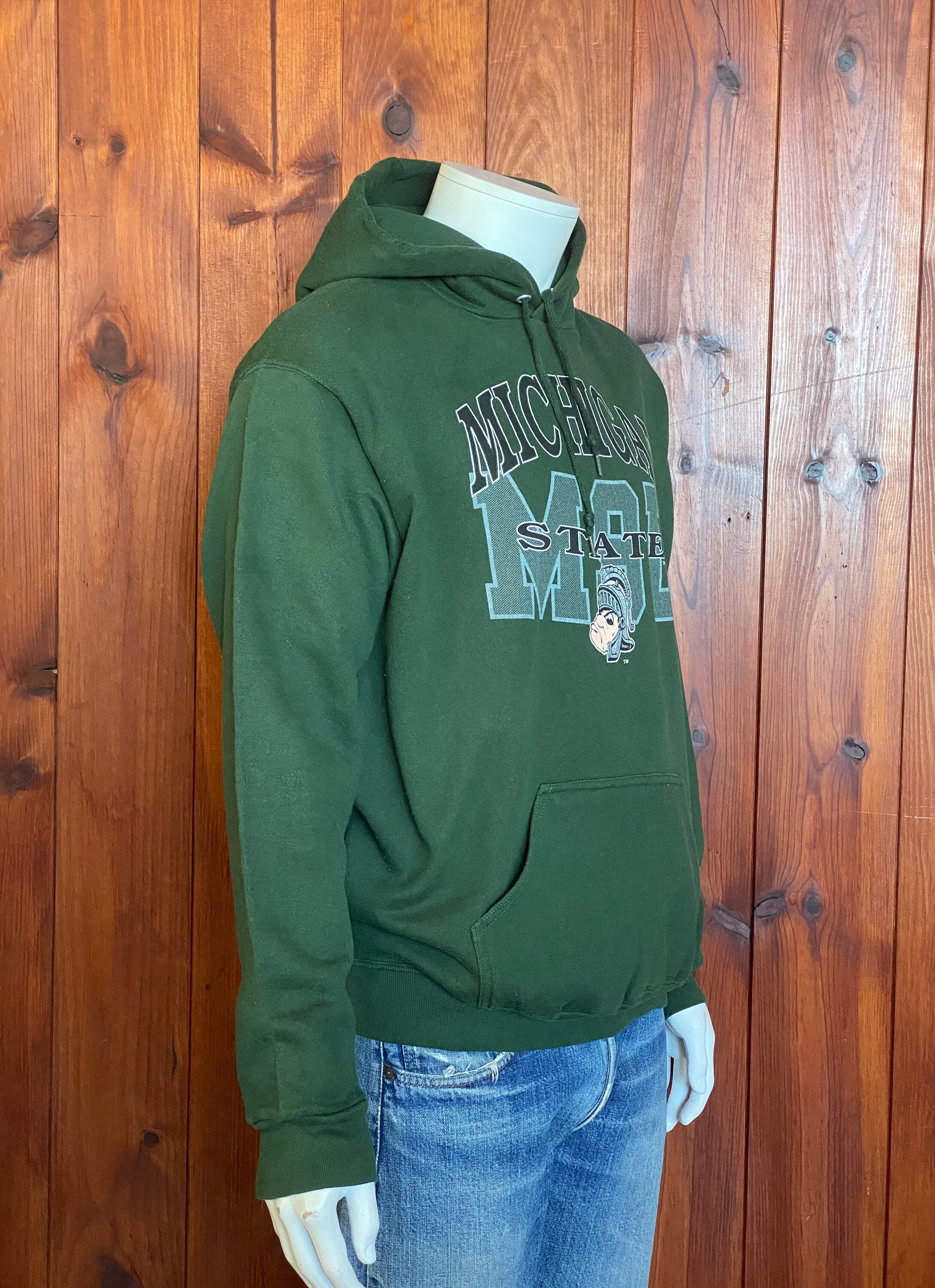 Size L. Michigan state vintage hooded sweatshirt. Made In USA