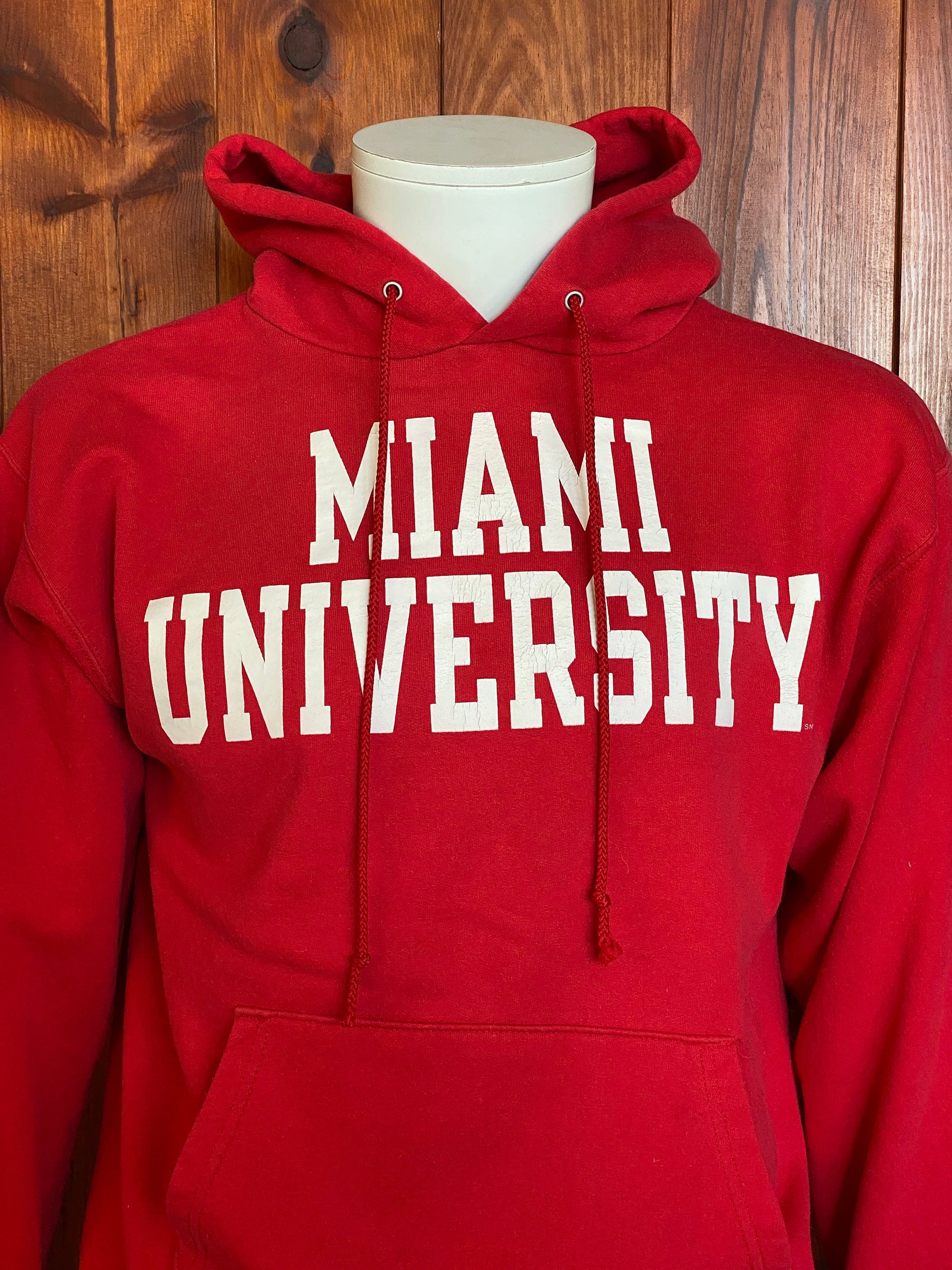 Vintage 90s Champion Miami University Hooded Sweatshirt - Size M | USA Vintage BCN