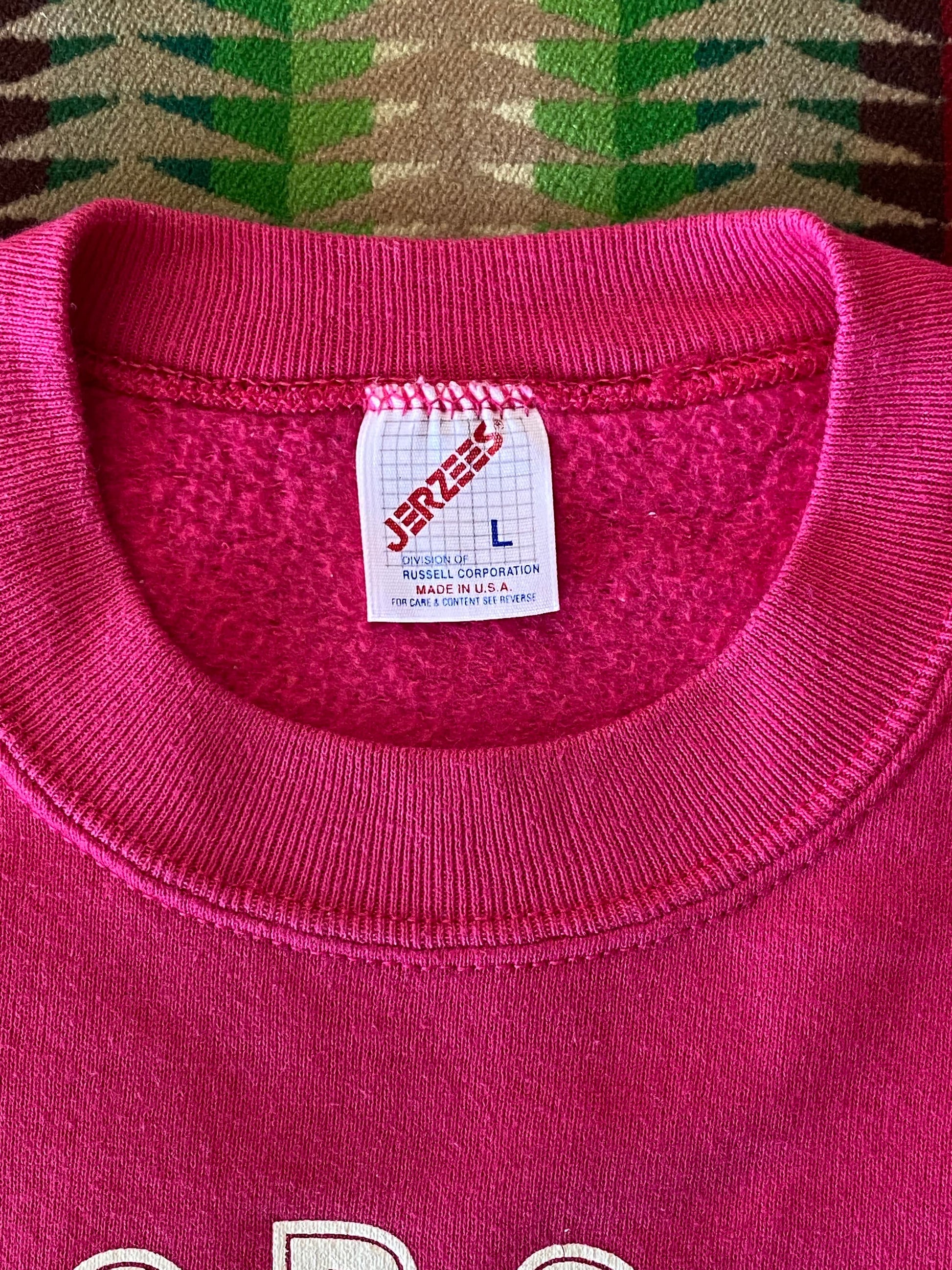 "Large 90s Lansdowne School Vintage Sweatshirt: Classic Retro Apparel Made in USA by Jerzees"