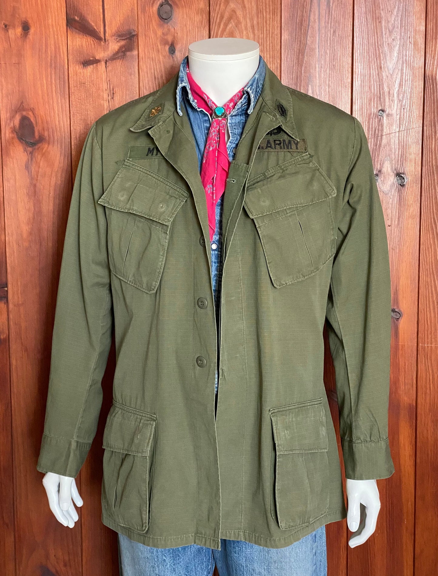 Medium Long Authentic 1969 US Army Vintage Vietnam Jungle Jacket | Military Apparel