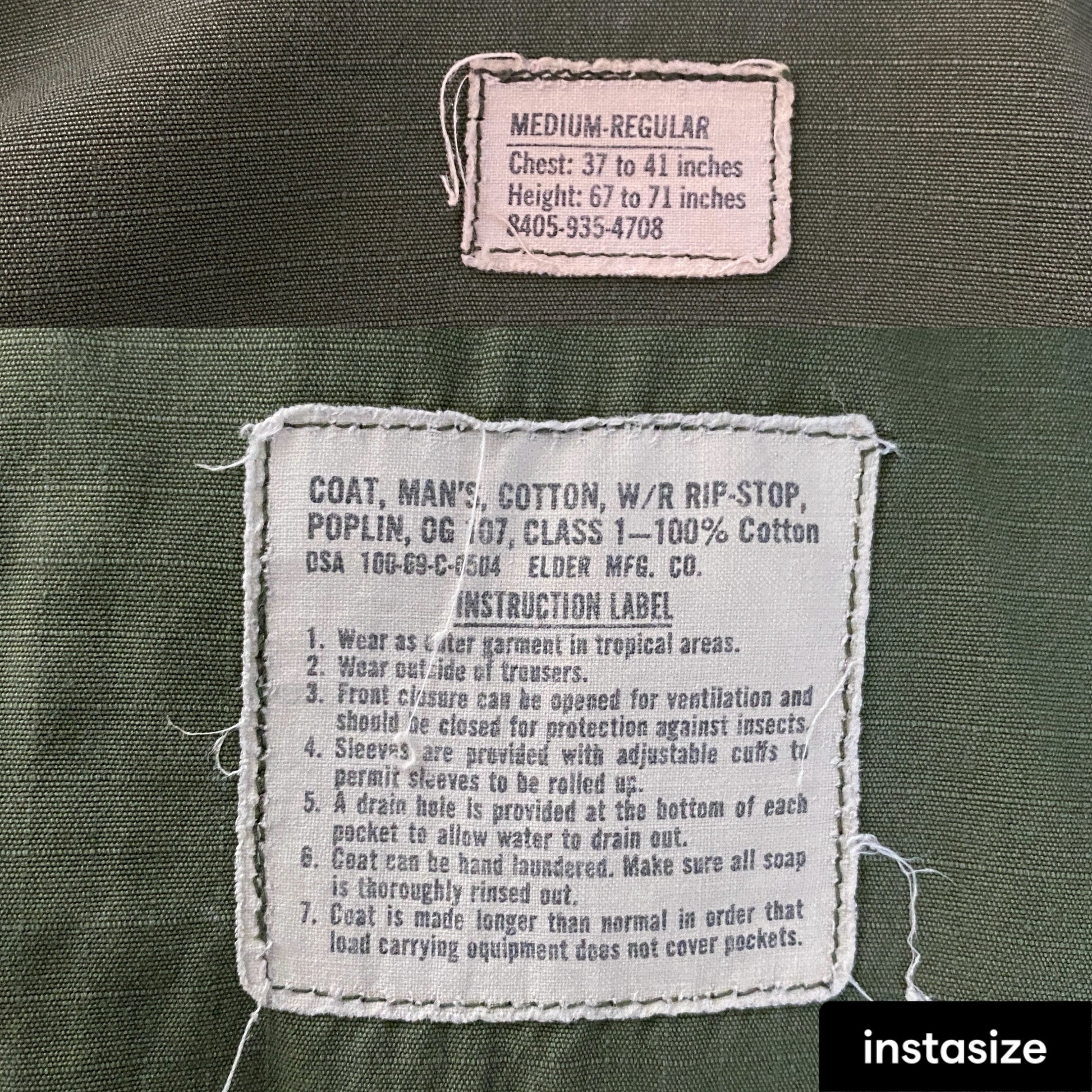 Medium Regular Authentic 1969 US Military Vintage Vietnam Jungle Jacket | Retro Apparel