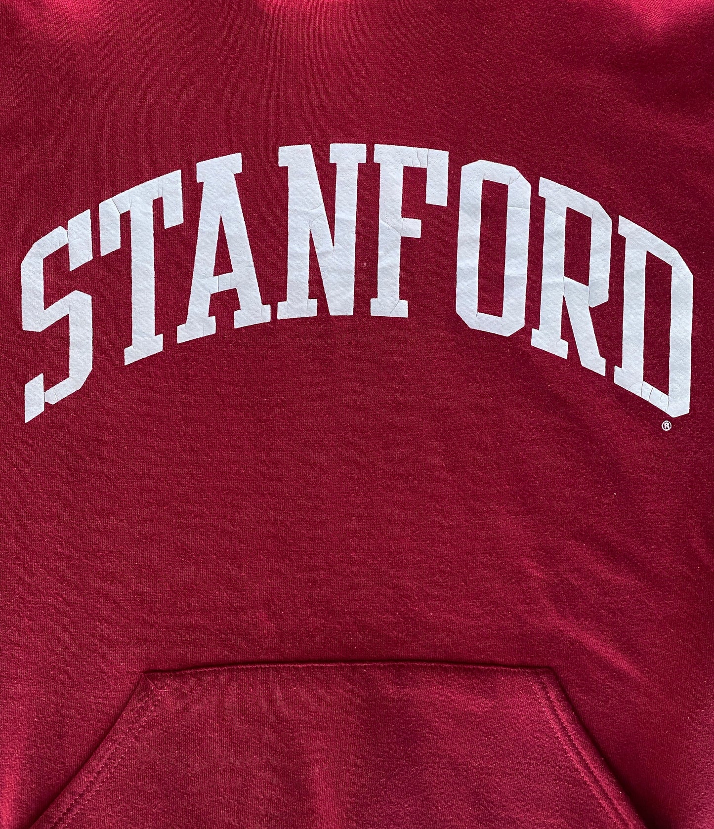 Size Med. Made In USA Stanford vintage hooded sweatshirt Made by Russel Athletic