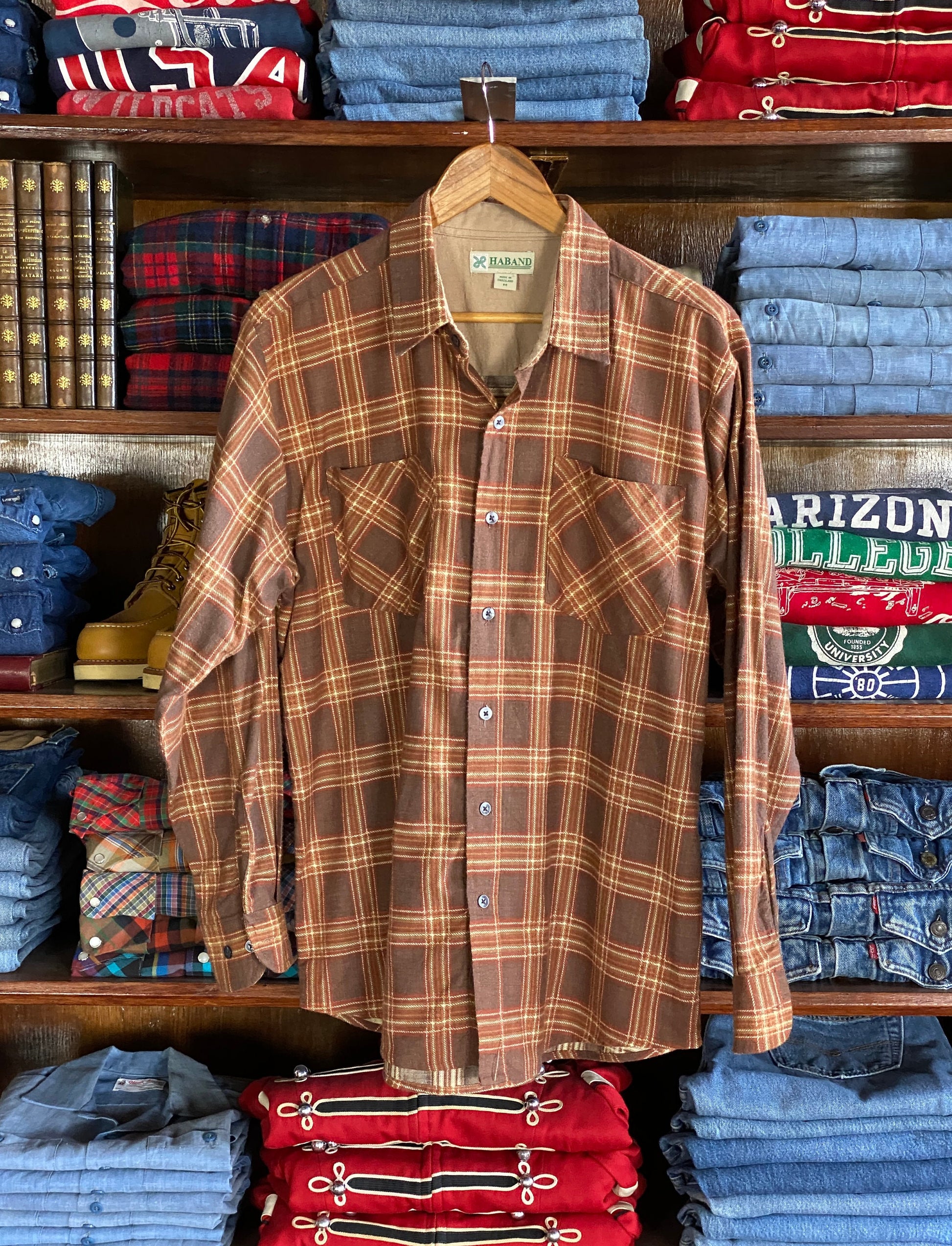 Vintage 80s Haband Flannel Shirt - Size M | USA Vintage BCN