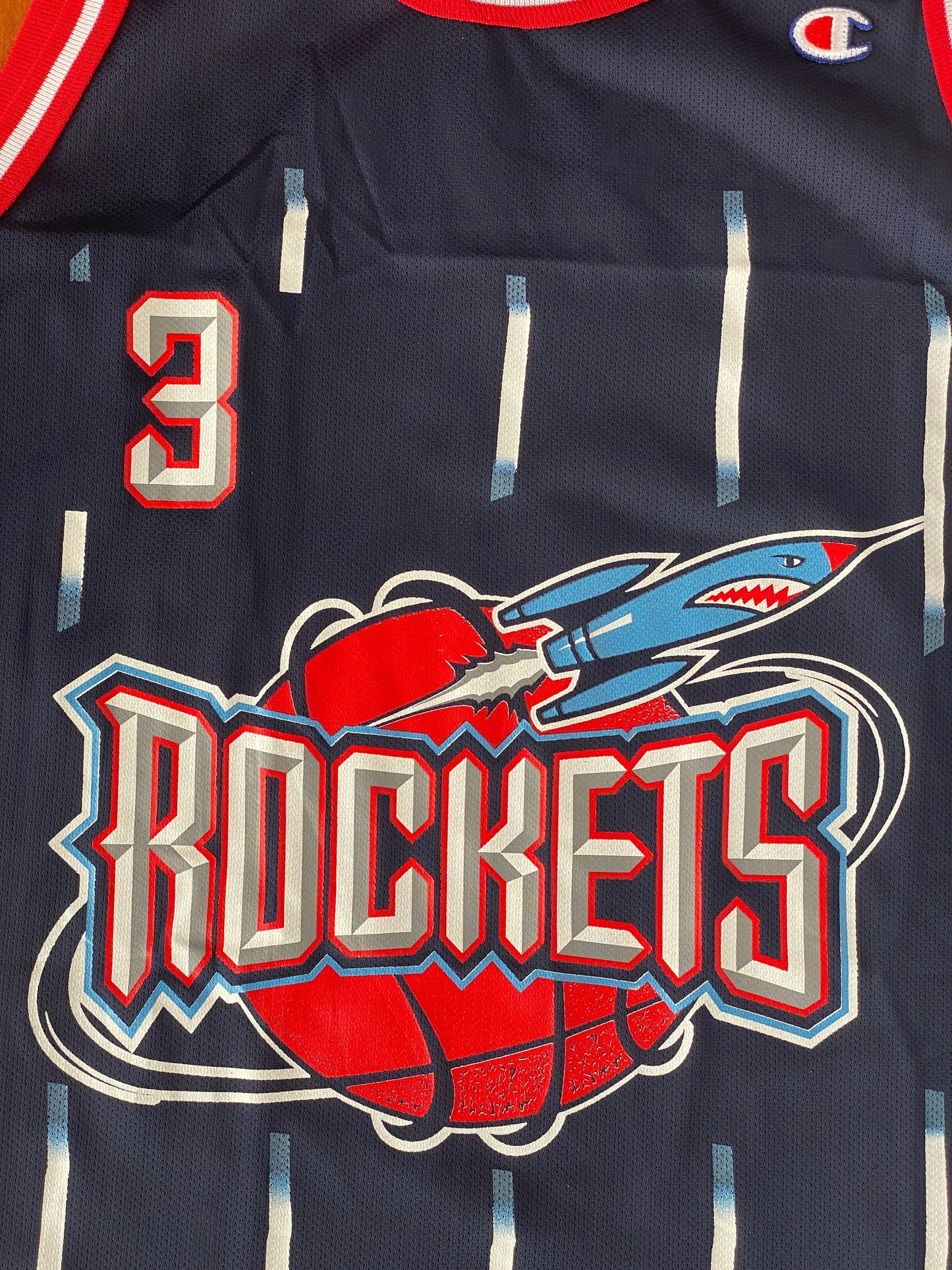 Vintage Champion NBA Houston Rockets Steve Francis #3 Jersey - Size 48 USA