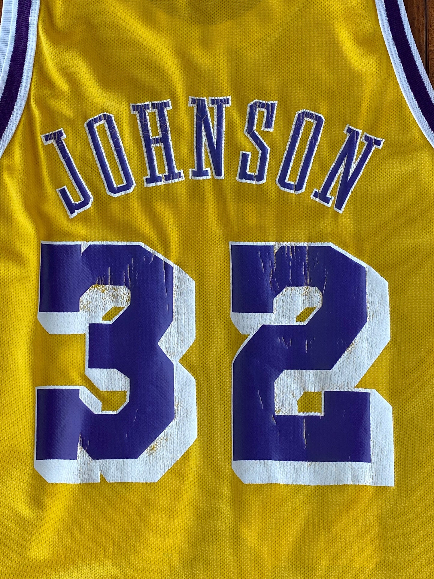 Vintage 90s Lakers Champion NBA jersey, Size 48, Magic Johnson #32, Made in USA
