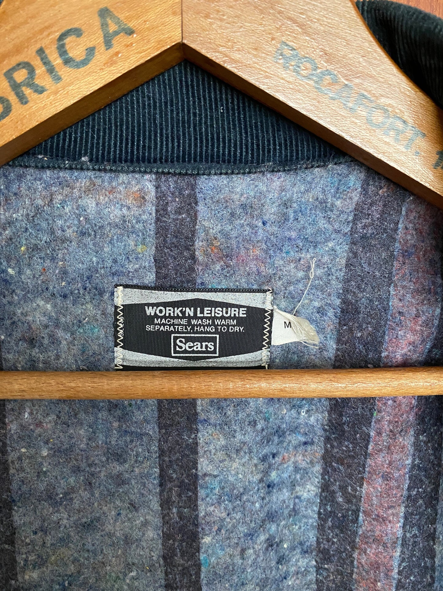 Size Med Tall. Vintage Sears denim Chore Lined coat Jacket