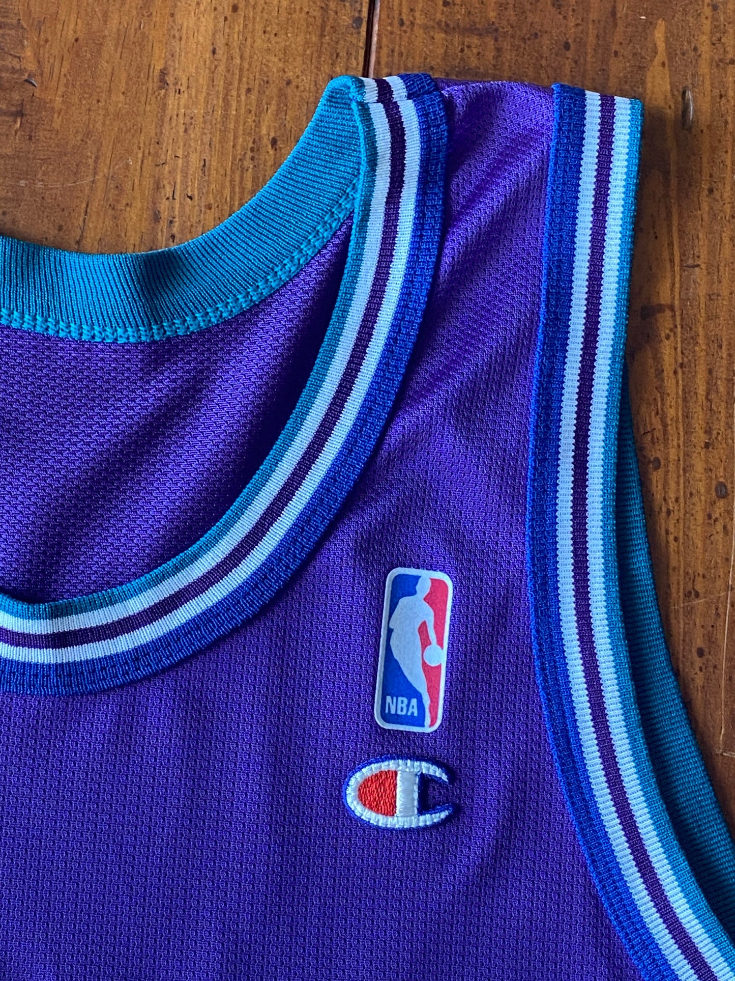 Authentic Size 44 Larry Johnson #2 Charlotte Hornets 90s NBA Jersey | Made in USA by Champion