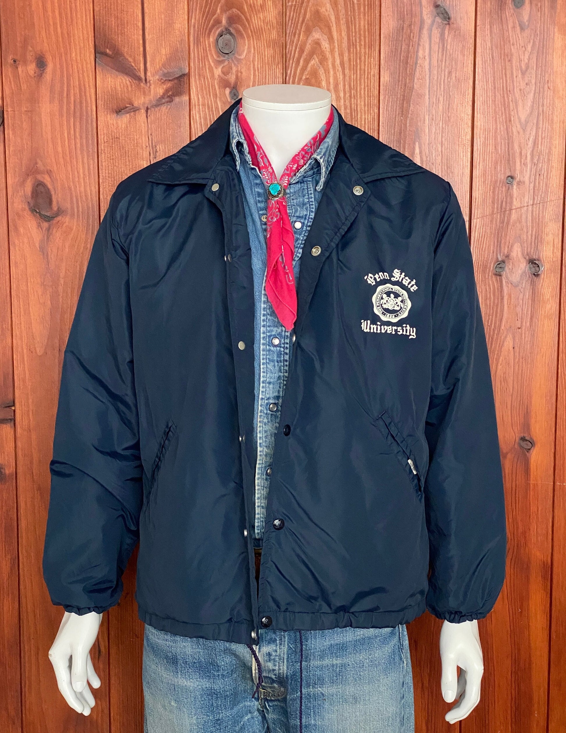 Vintage University of Penn State lined windbreaker by Maple, size medium - Retro style and durable comfort for showing team spirit.