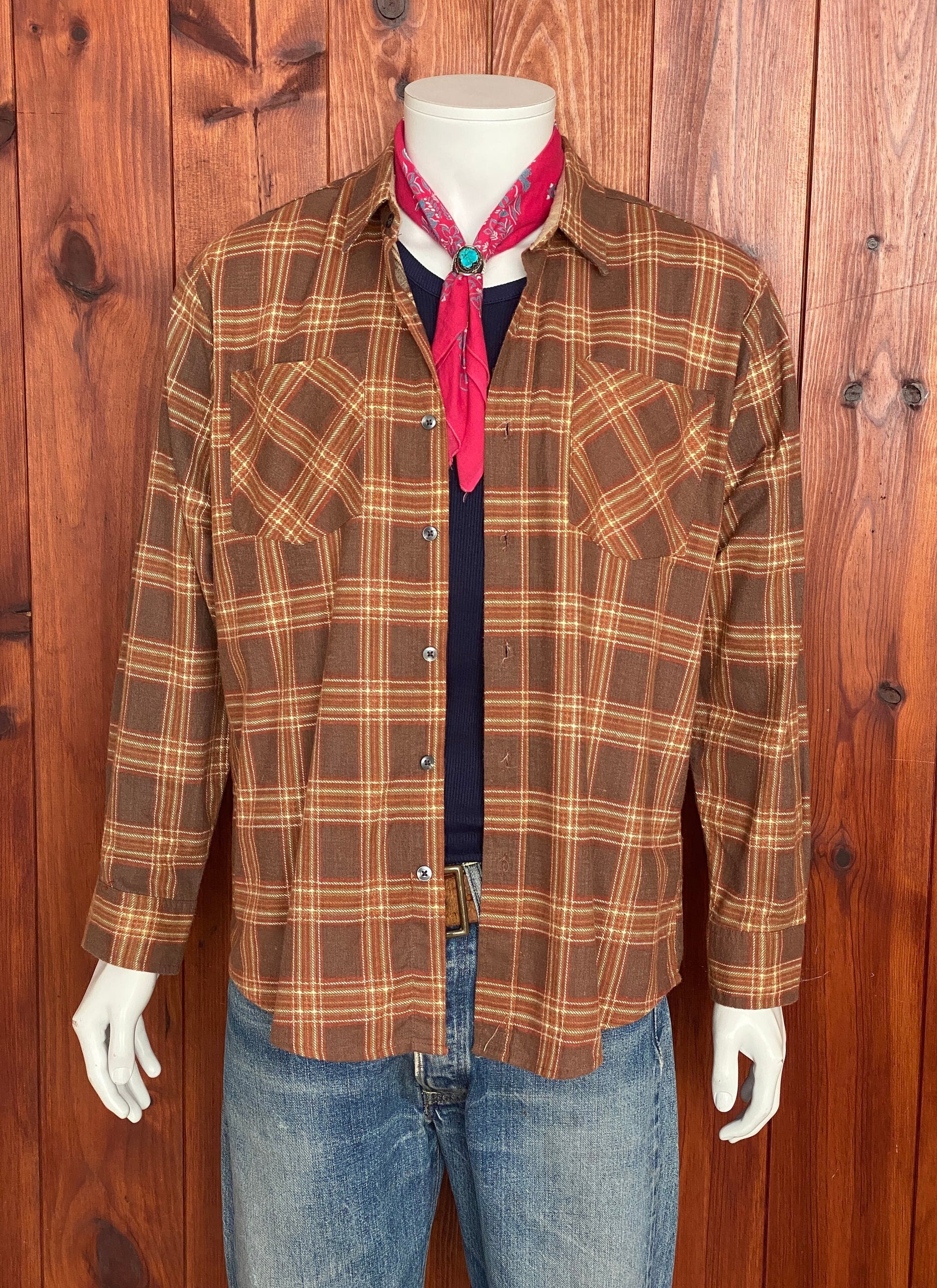 Vintage 80s Haband Flannel Shirt - Size M | USA Vintage BCN