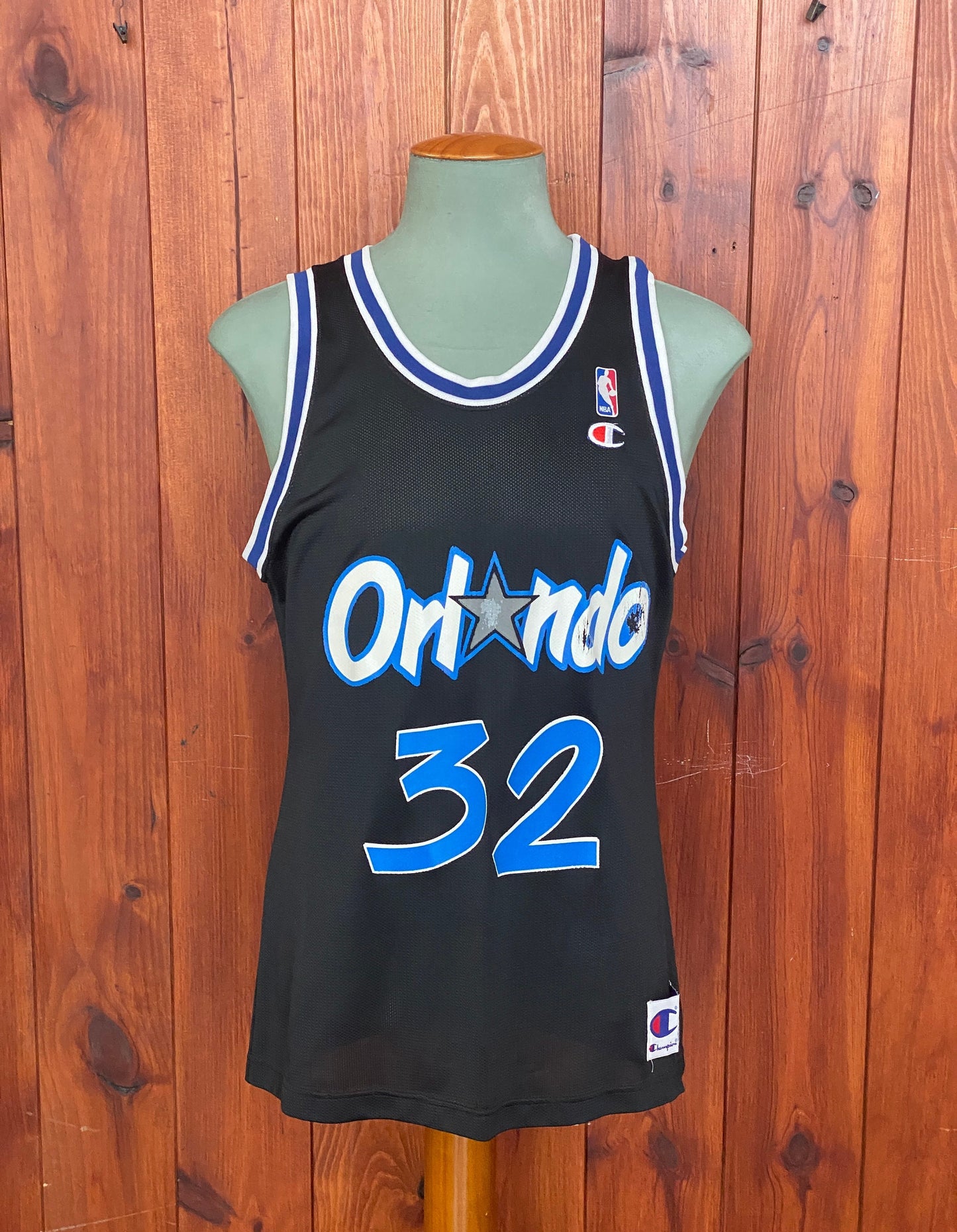 Size 44 VTG 90s Orlando NBA jersey, Player Oneal #32 Made In USA by Champion