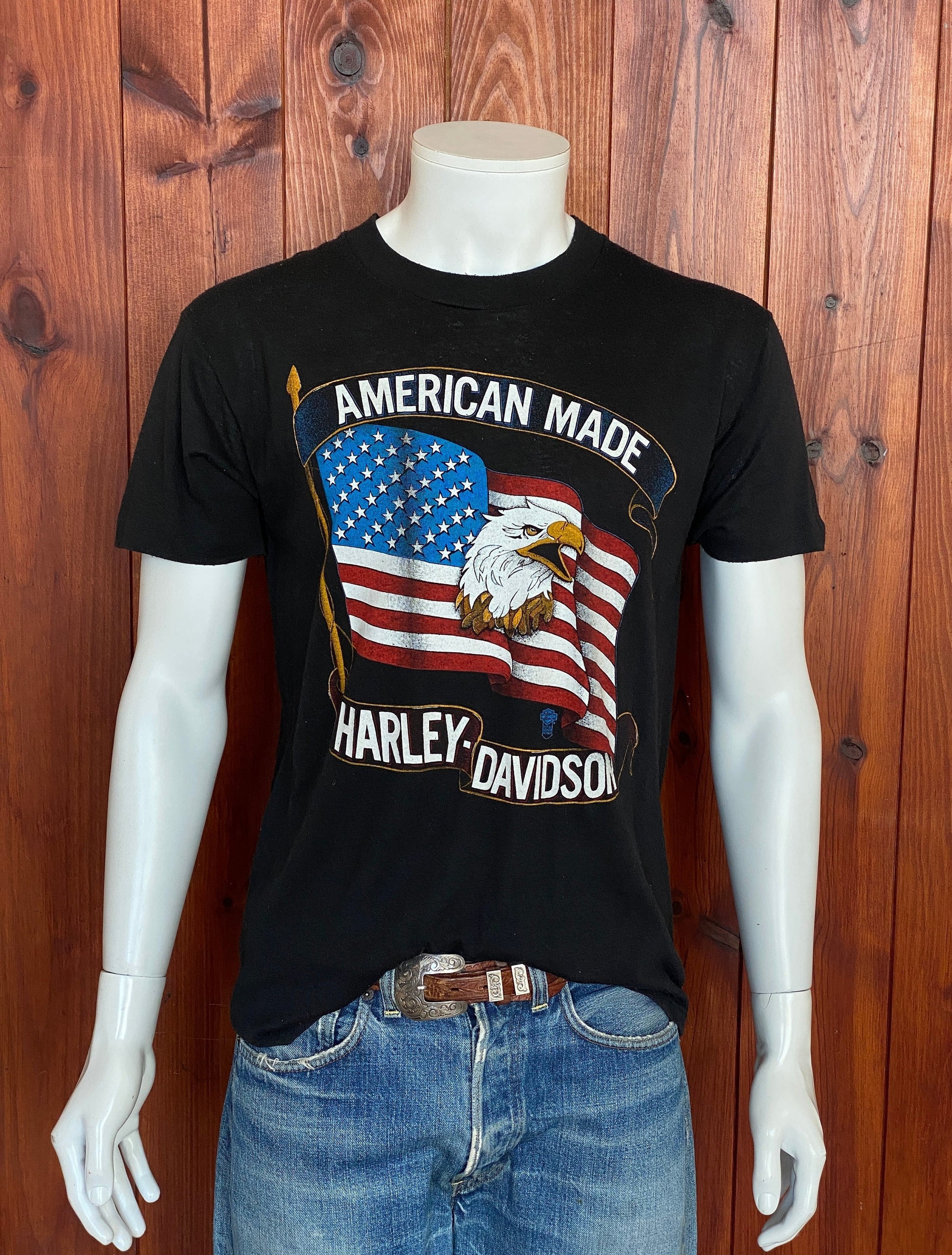 Large 90s Harley Davidson Vintage T-shirt Made In USA | Retro Apparel