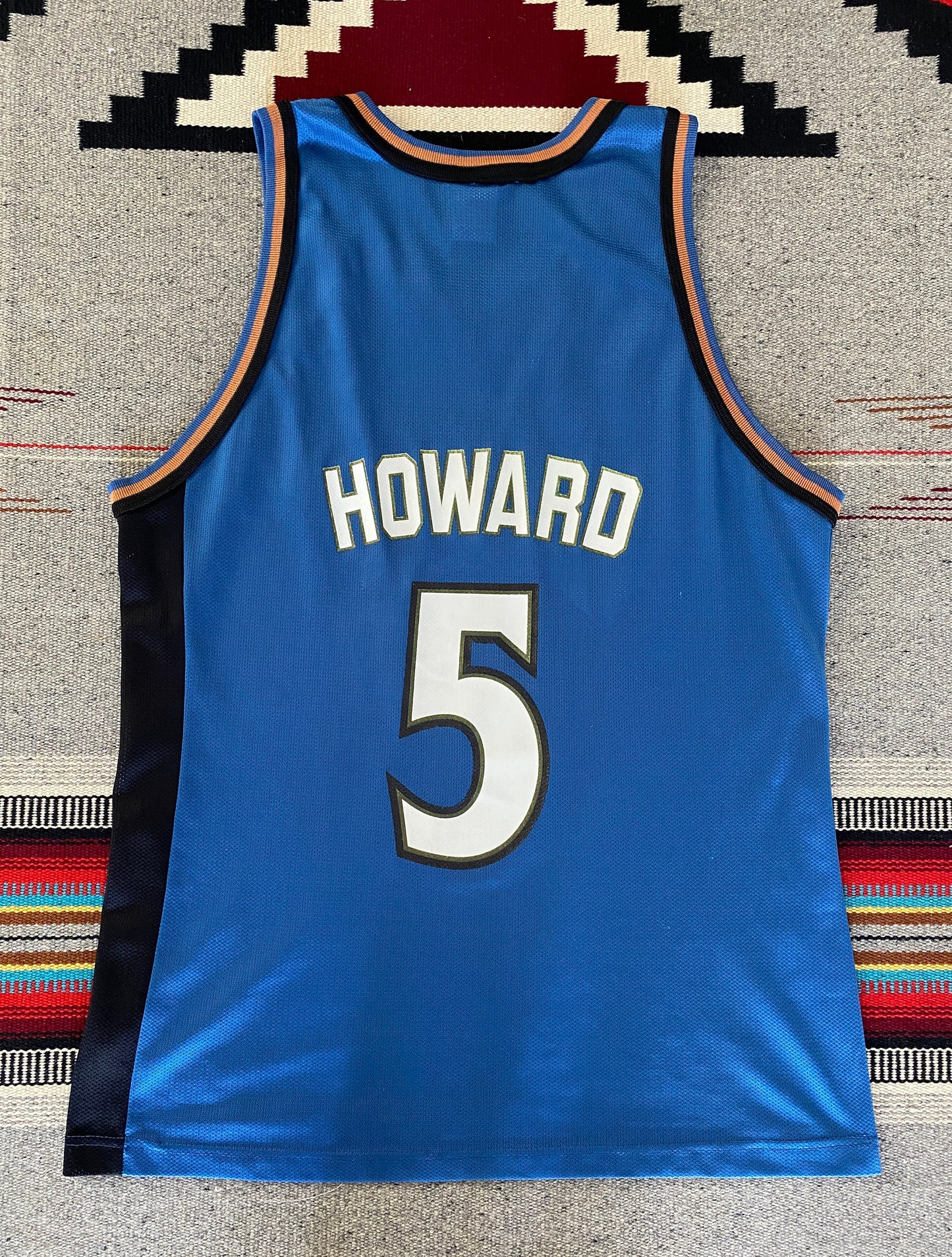 Authentic Size 44 Juwan Howard #5 Washington Wizards 90s Champion NBA Jersey