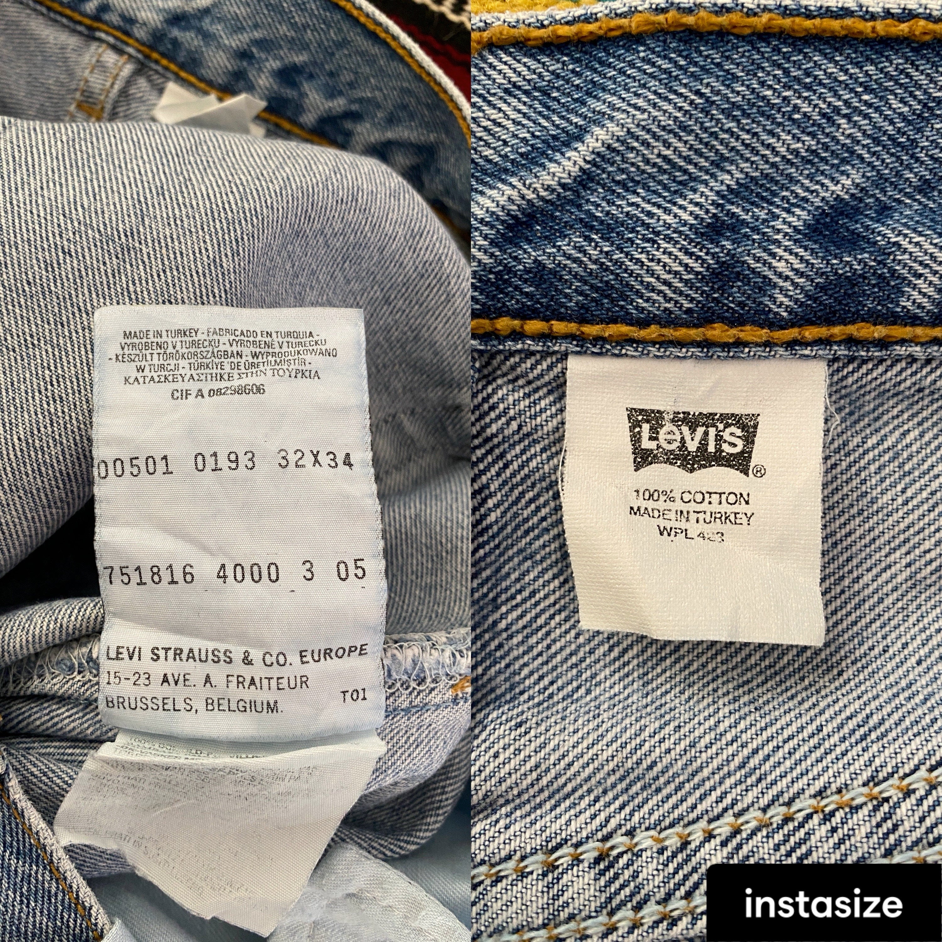 Vintage Levi's jeans Made in Mexico store W 32 L 34