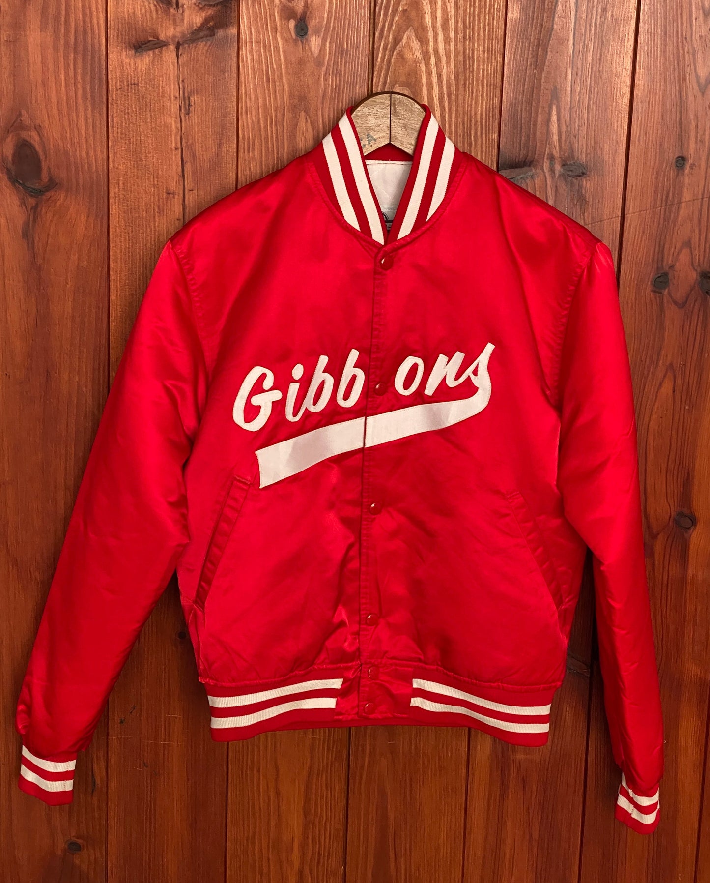 Medium Size Rare Vintage 80s Gibbons Starter Jacket, Made in USA - Classic Collectible