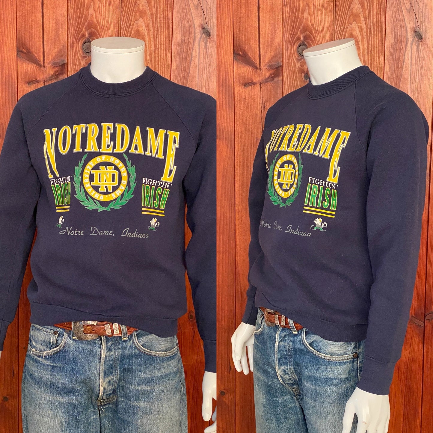 90s Notre Dame Vintage Sweatshirt - Size Large | Made in USA Authenticity