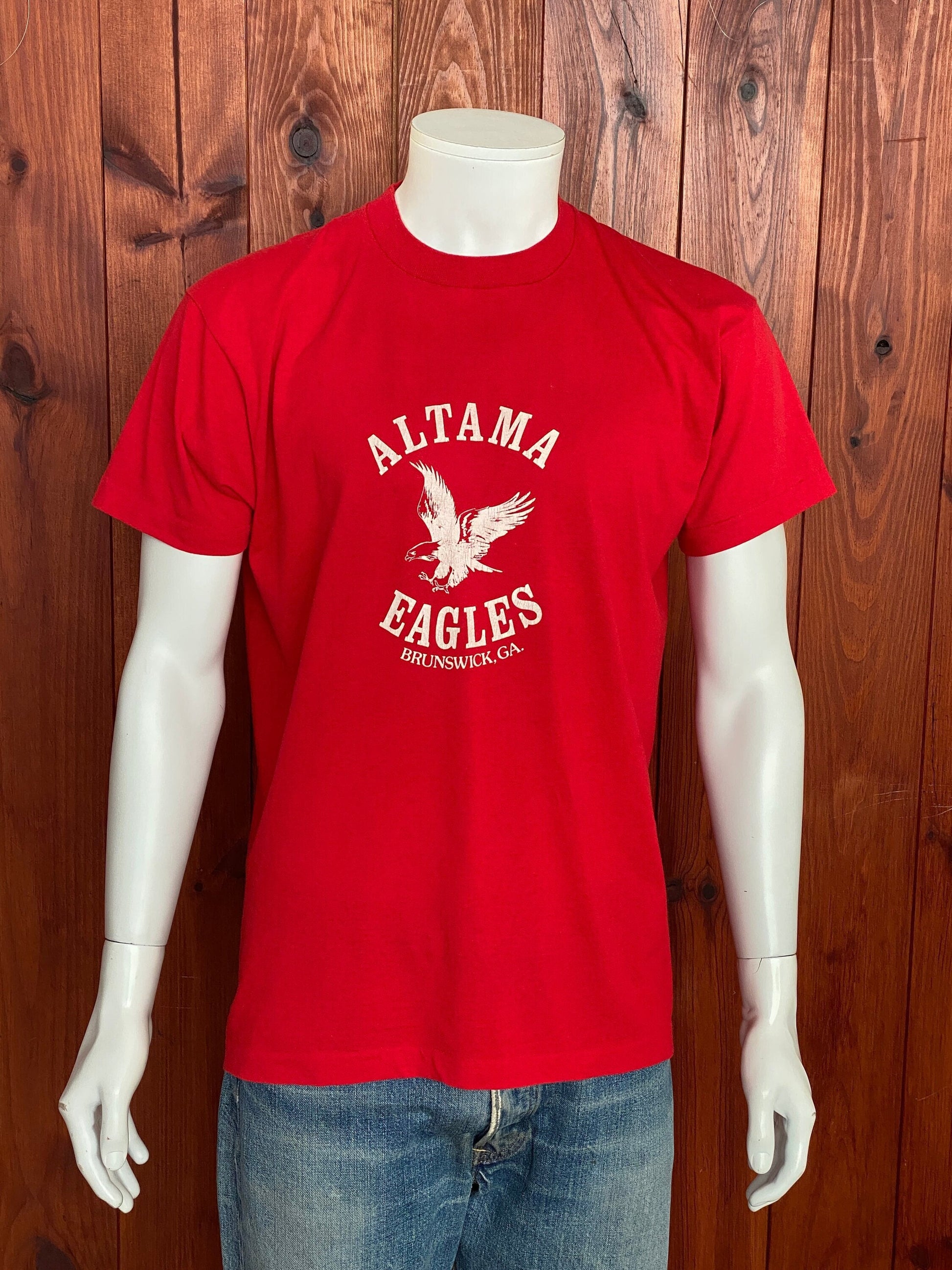 Vintage 80s Altama Eagles T-Shirt - Size M | Made in USA | 50/50 Cotton Blend