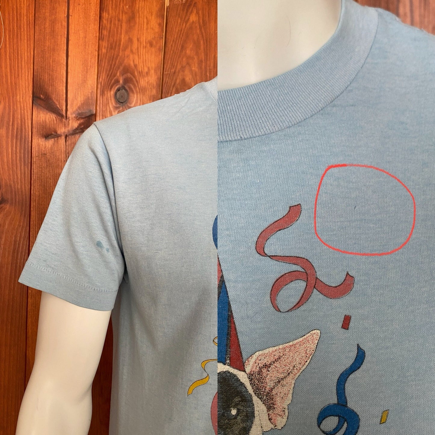 Large. Vintage 50/50 cotton Vintage 1986 Spud Mackenzie t shirt Made In USA