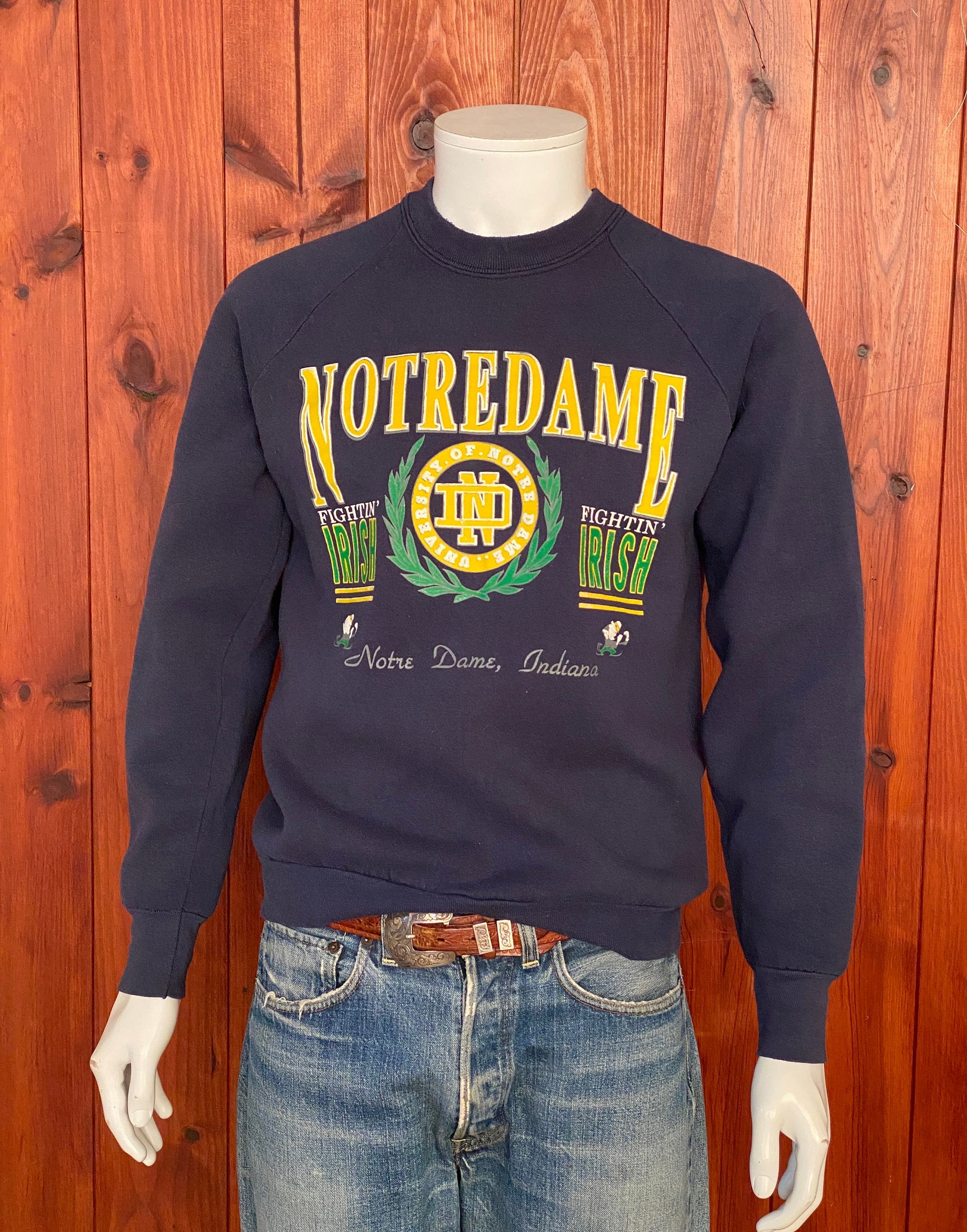 90s Notre Dame Vintage Sweatshirt - Size Large | Made in USA Authenticity