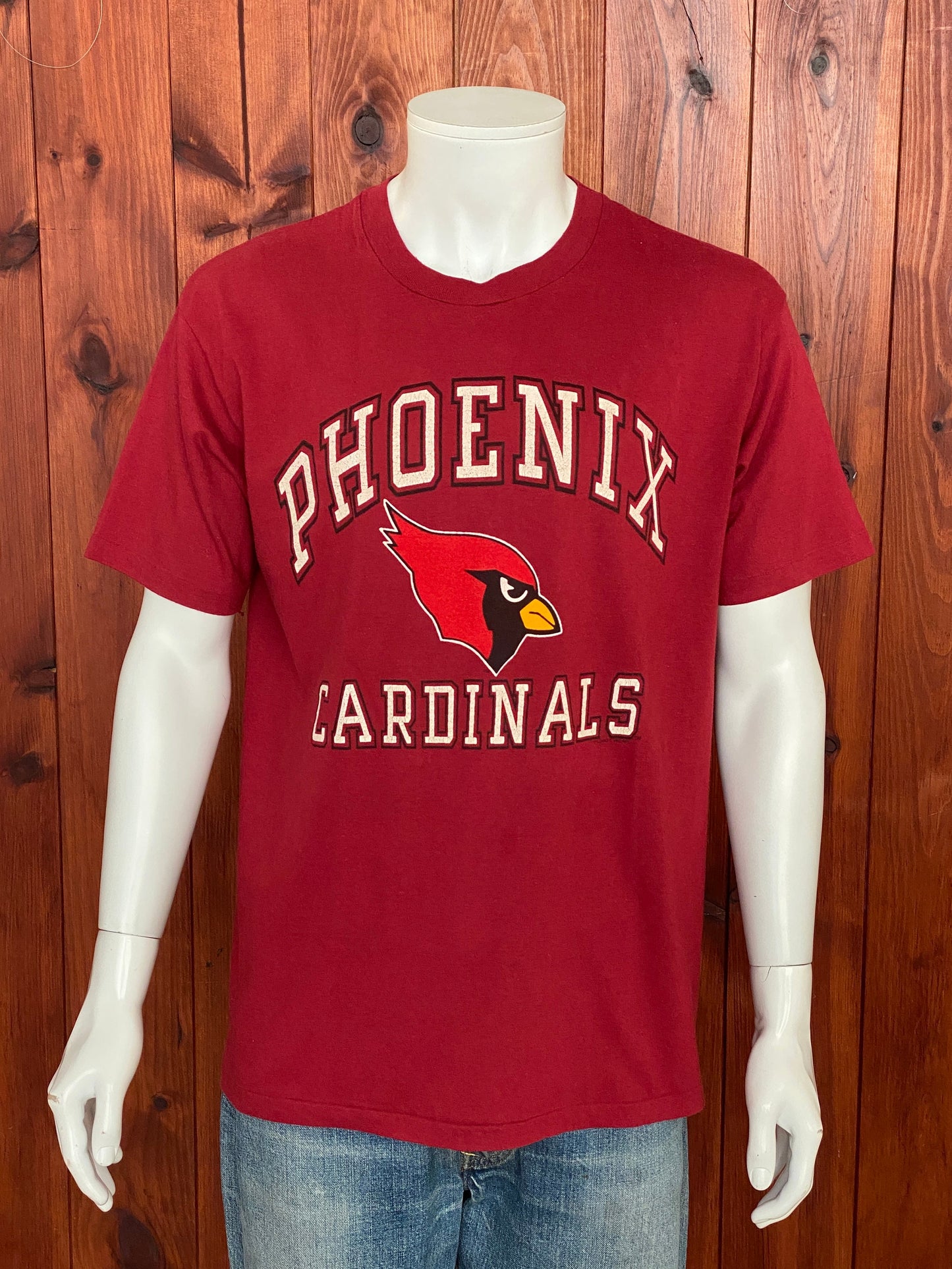 Med. Vintage 50/50 cotton 80s Phenix Cardinal T-shirt Made In USA