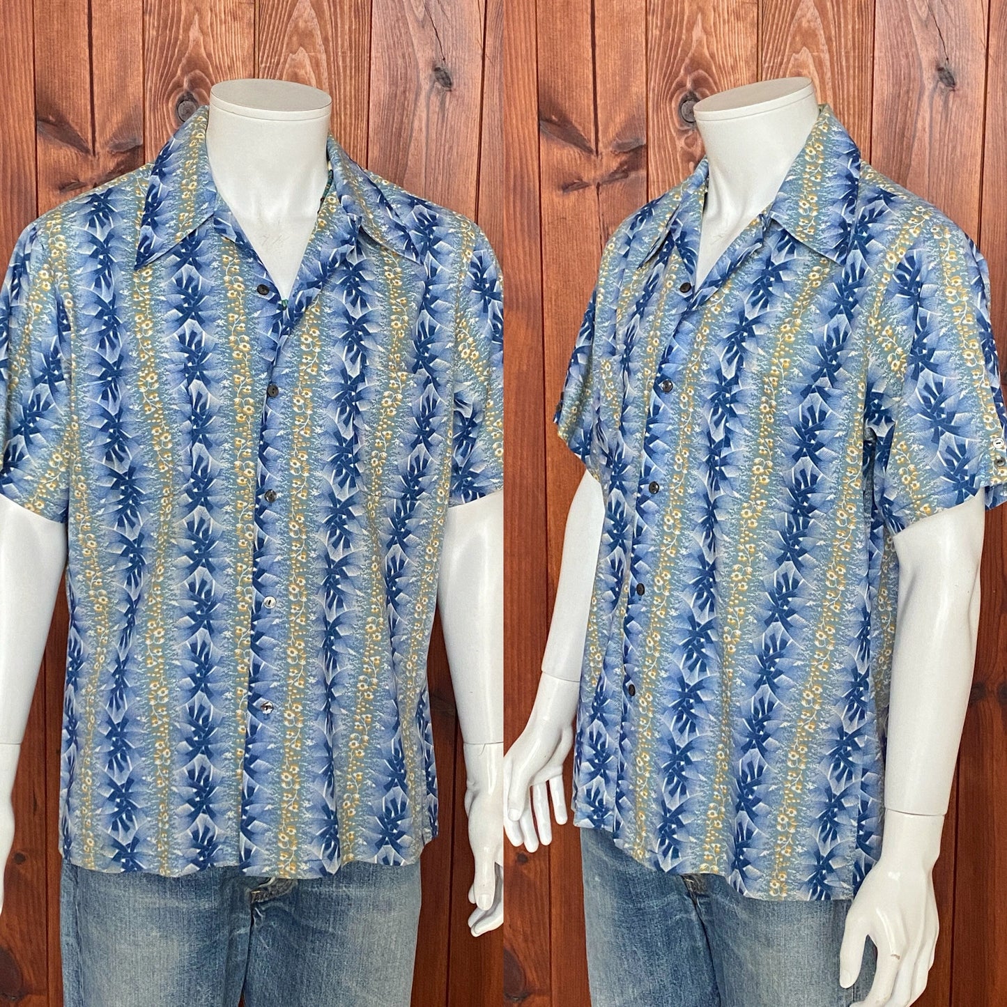 Large Vintage 70s Hawaiian Thin Cotton Shirt | Retro Island Fashion