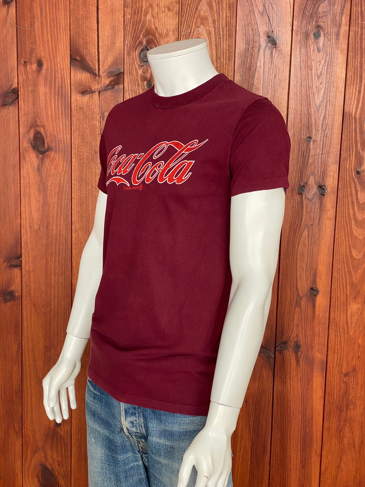 Medium Size Vintage 80s CocaCola T-Shirt, 100% Cotton, Made in USA - Retro Collectible