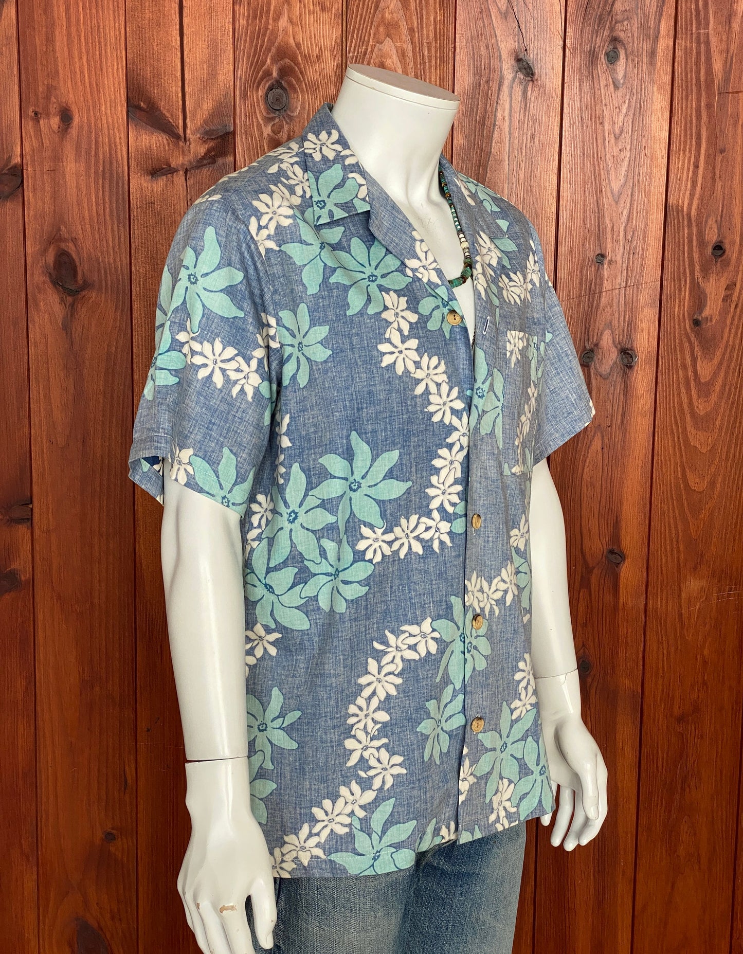 XL. Vintage 80s Hawaiian cotton shirt