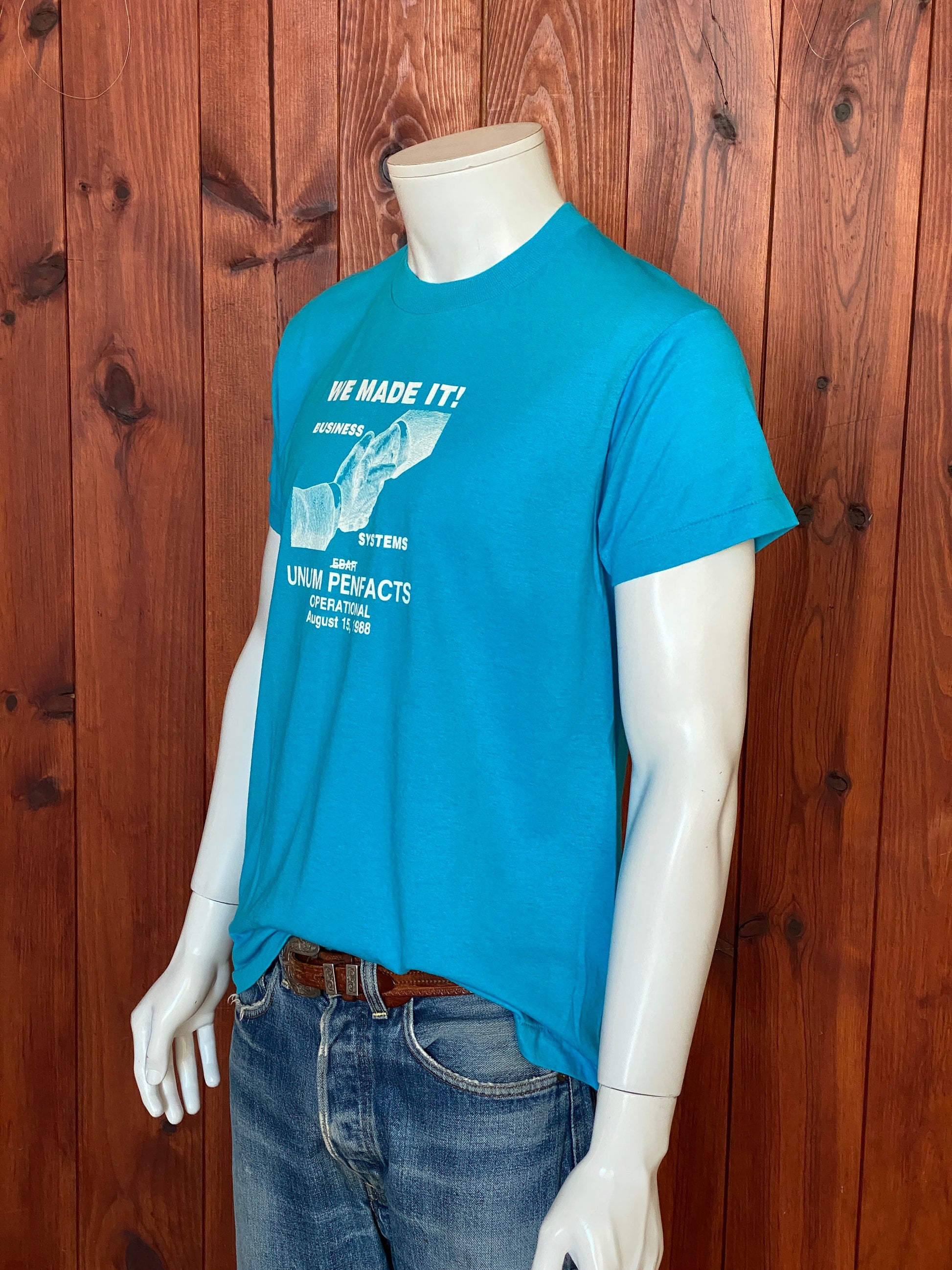 Medium 1988 vintage 50/50 cotton T-shirt made in USA by Screen Stars - retro American apparel for your wardrobe.