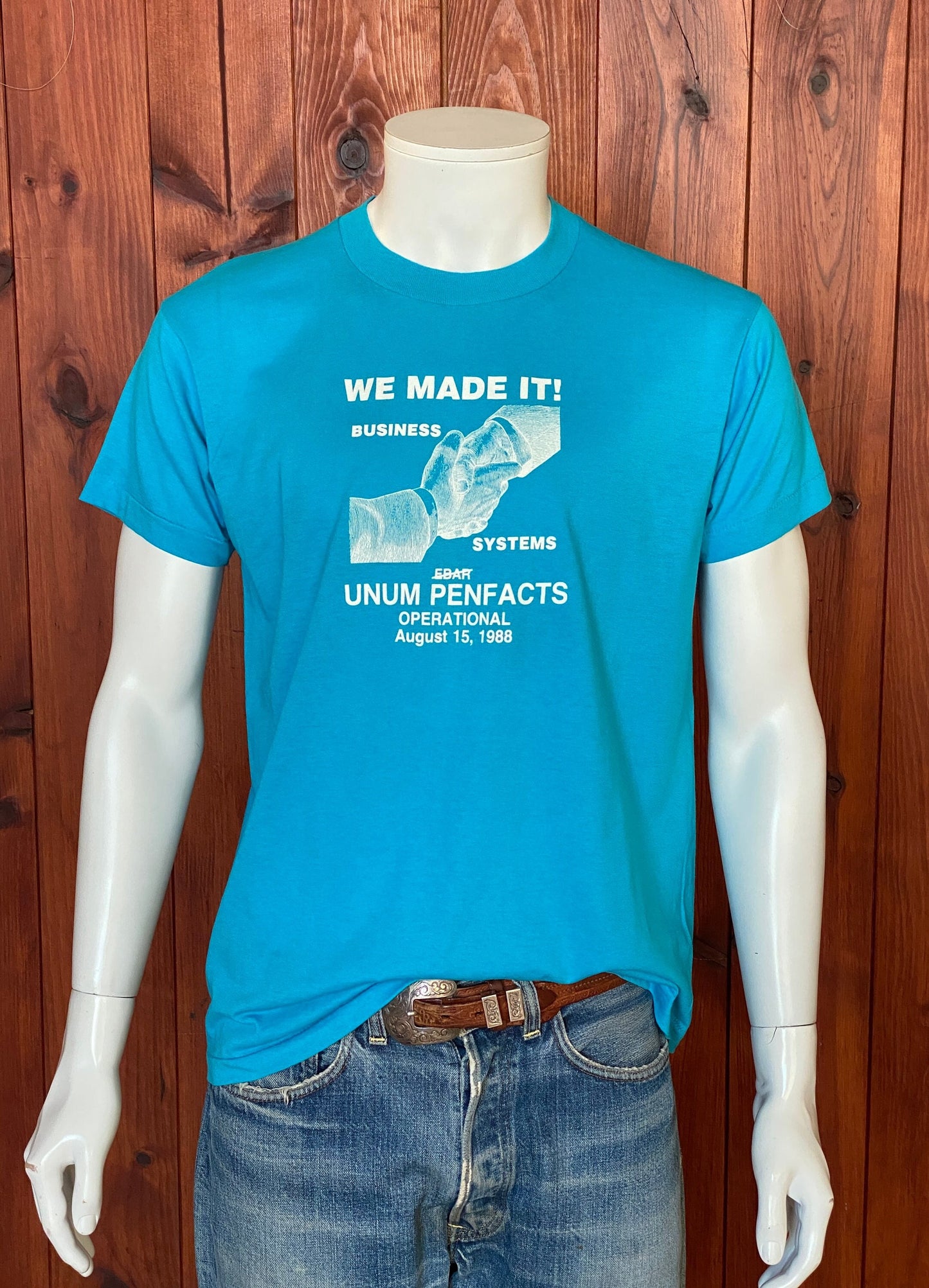 Medium 1988 vintage 50/50 cotton T-shirt made in USA by Screen Stars - retro American apparel for your wardrobe.