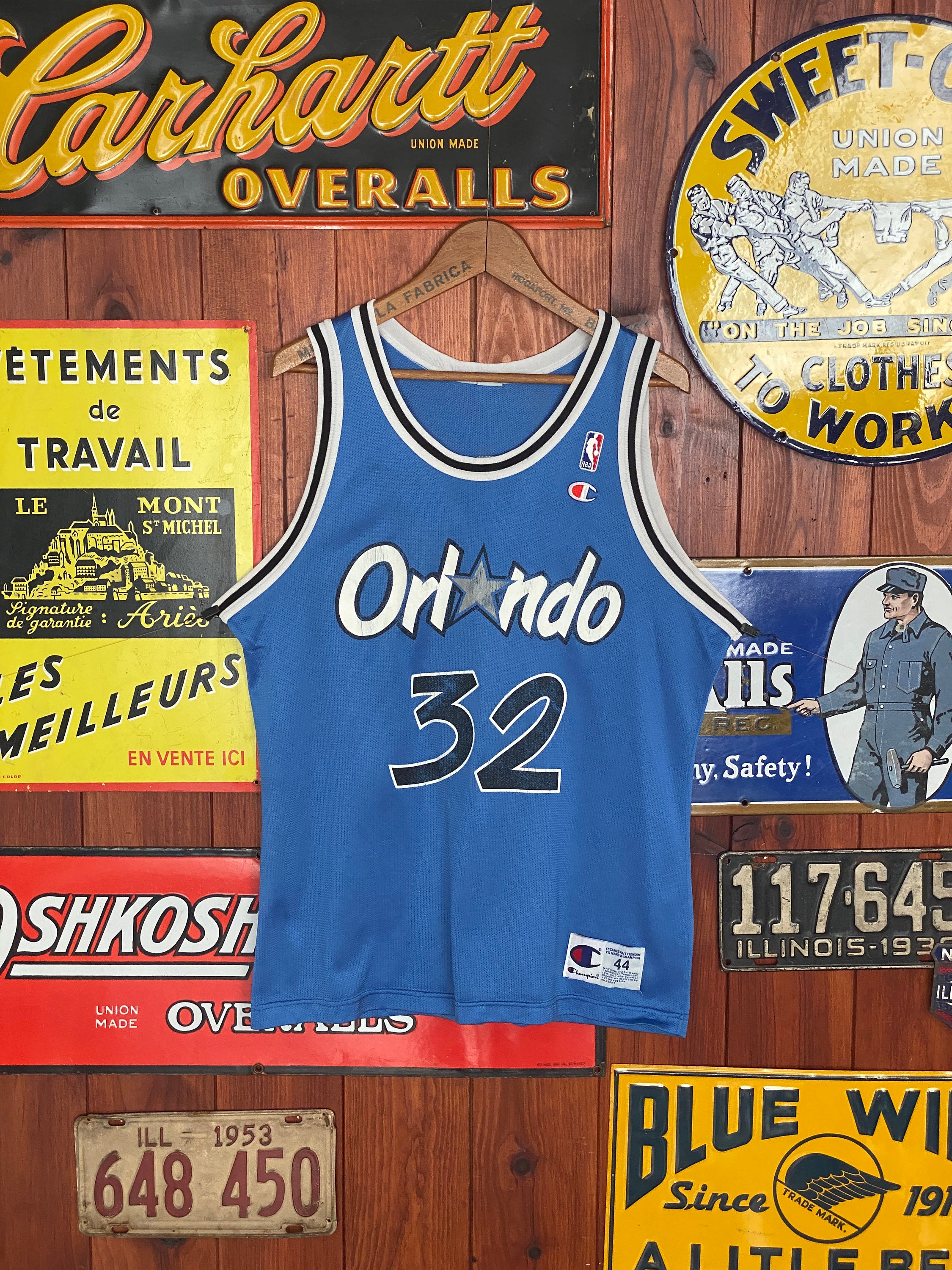 ウェア 90s NIKE NBA ORLAND MAGIC #32 O'NEAL 90s Vintage Orlando Magic #32 Shaquille O'neal NBA Jersey