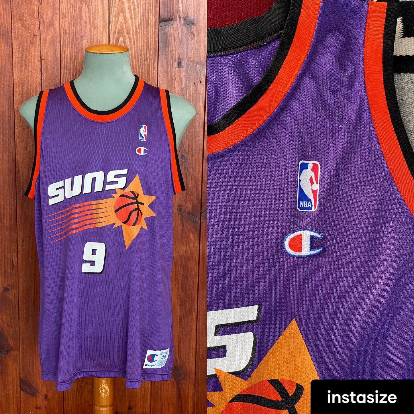 Vintage Suns NBA Jersey #9 Majerle - Size 48 | Made in USA by Champion